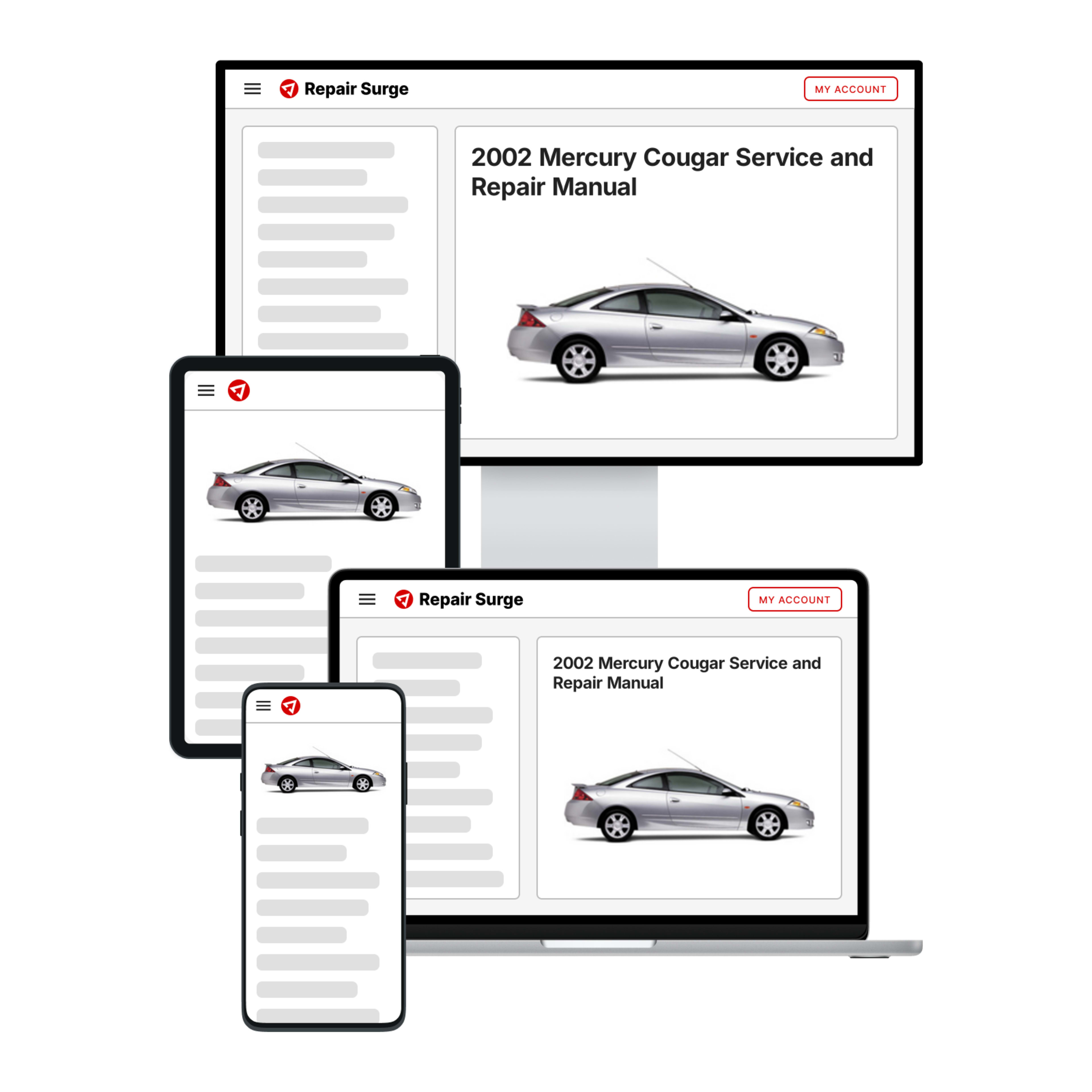 2002 Mercury Cougar service and repair manual hero image