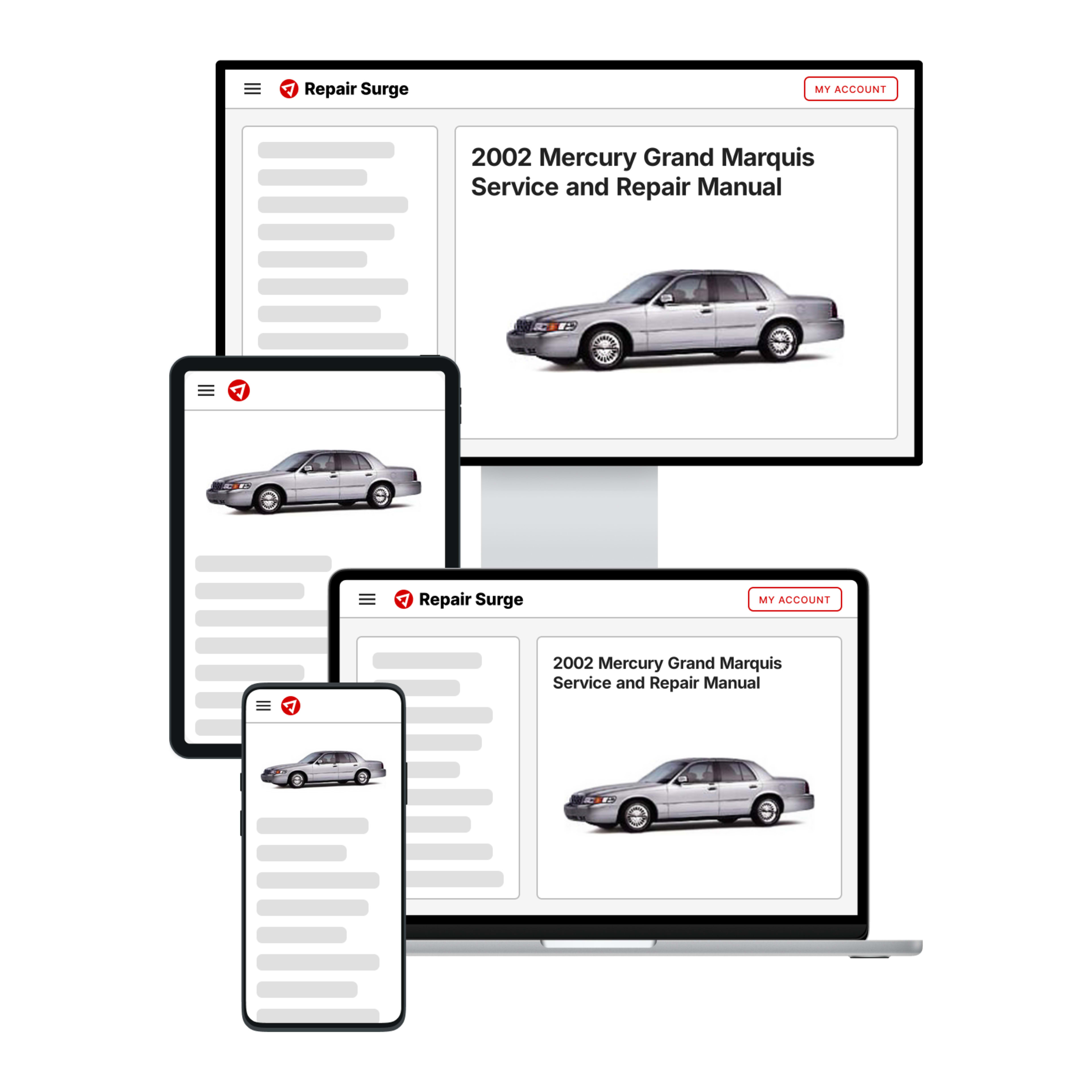 2002 Mercury Grand Marquis service and repair manual hero image