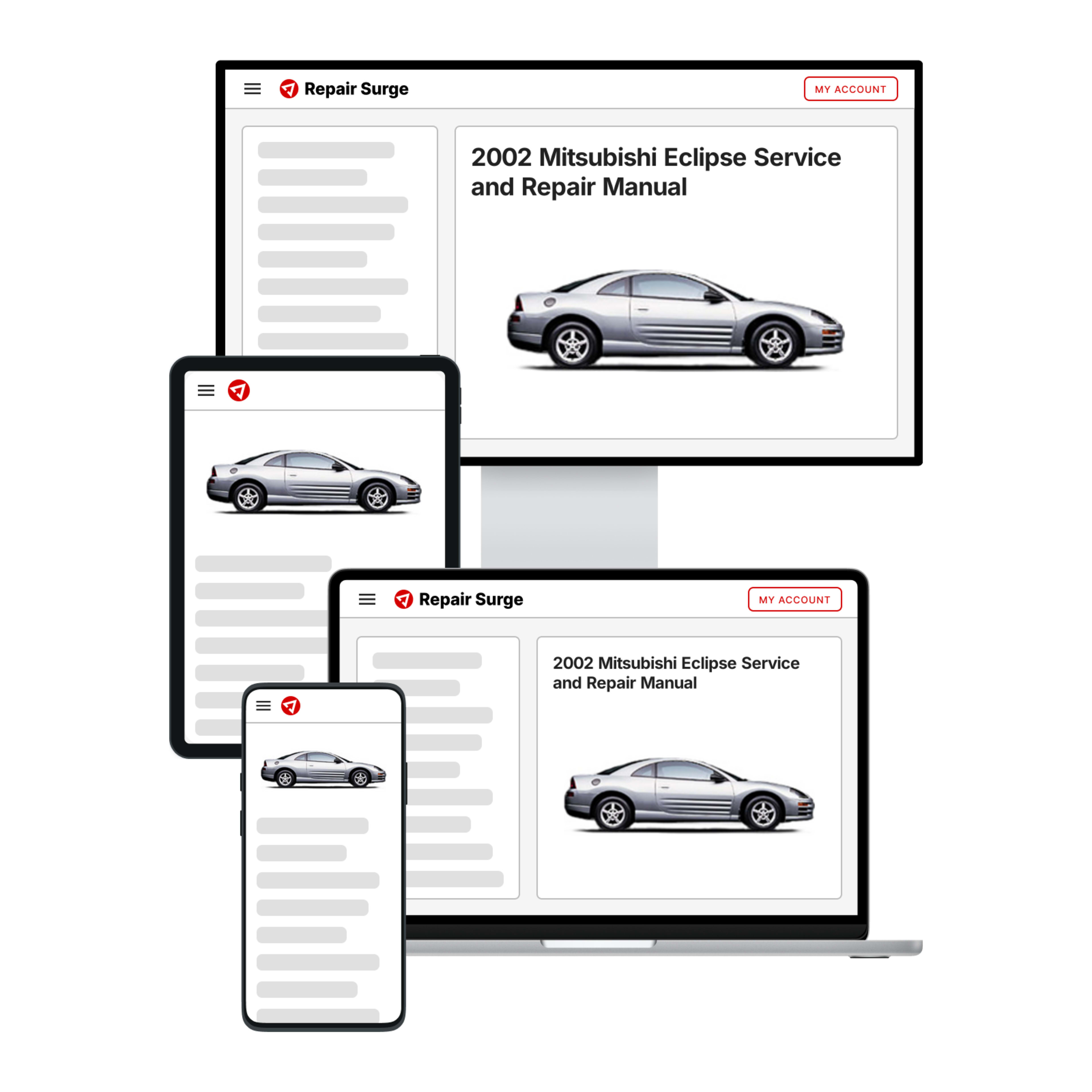 2002 Mitsubishi Eclipse service and repair manual hero image