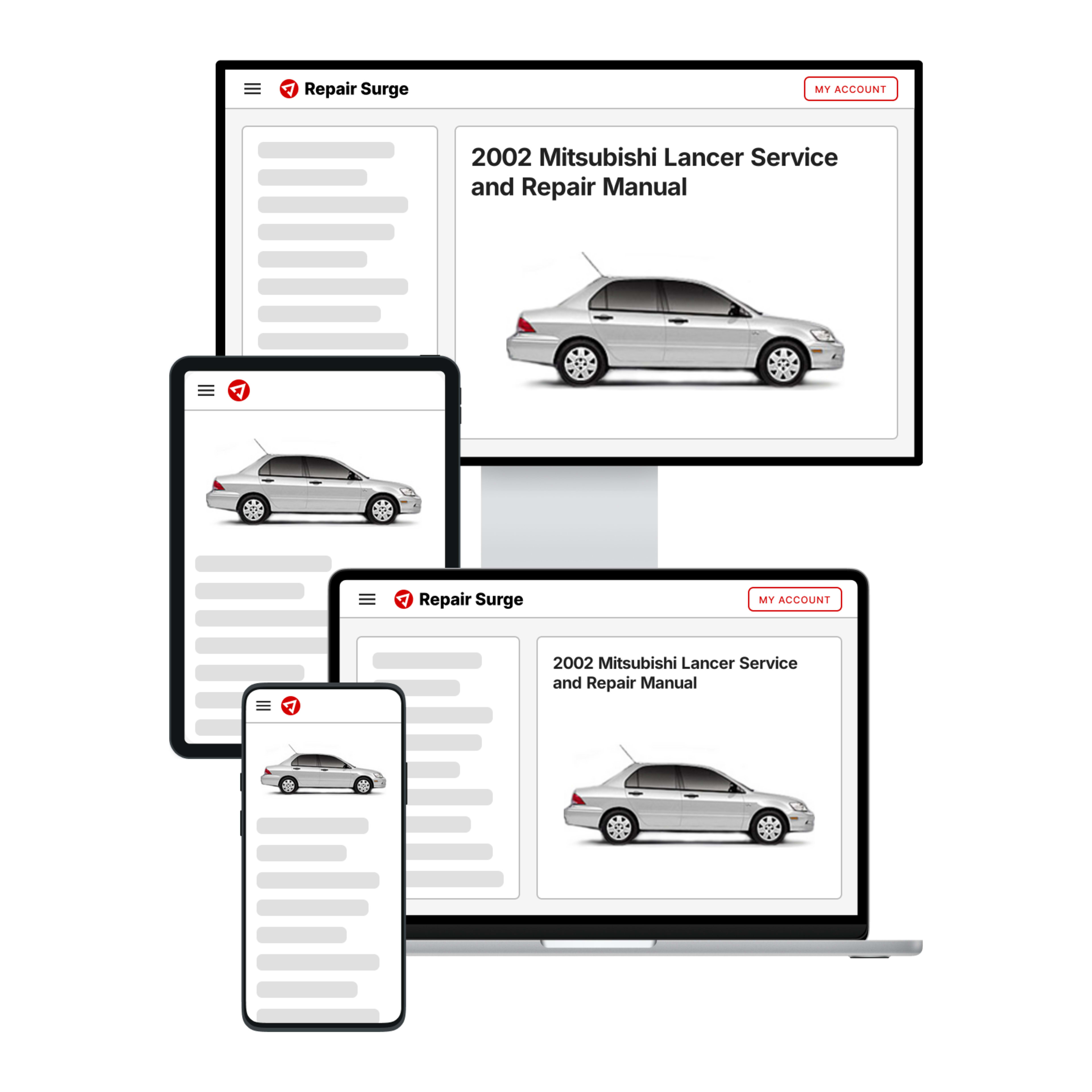 2002 Mitsubishi Lancer service and repair manual hero image