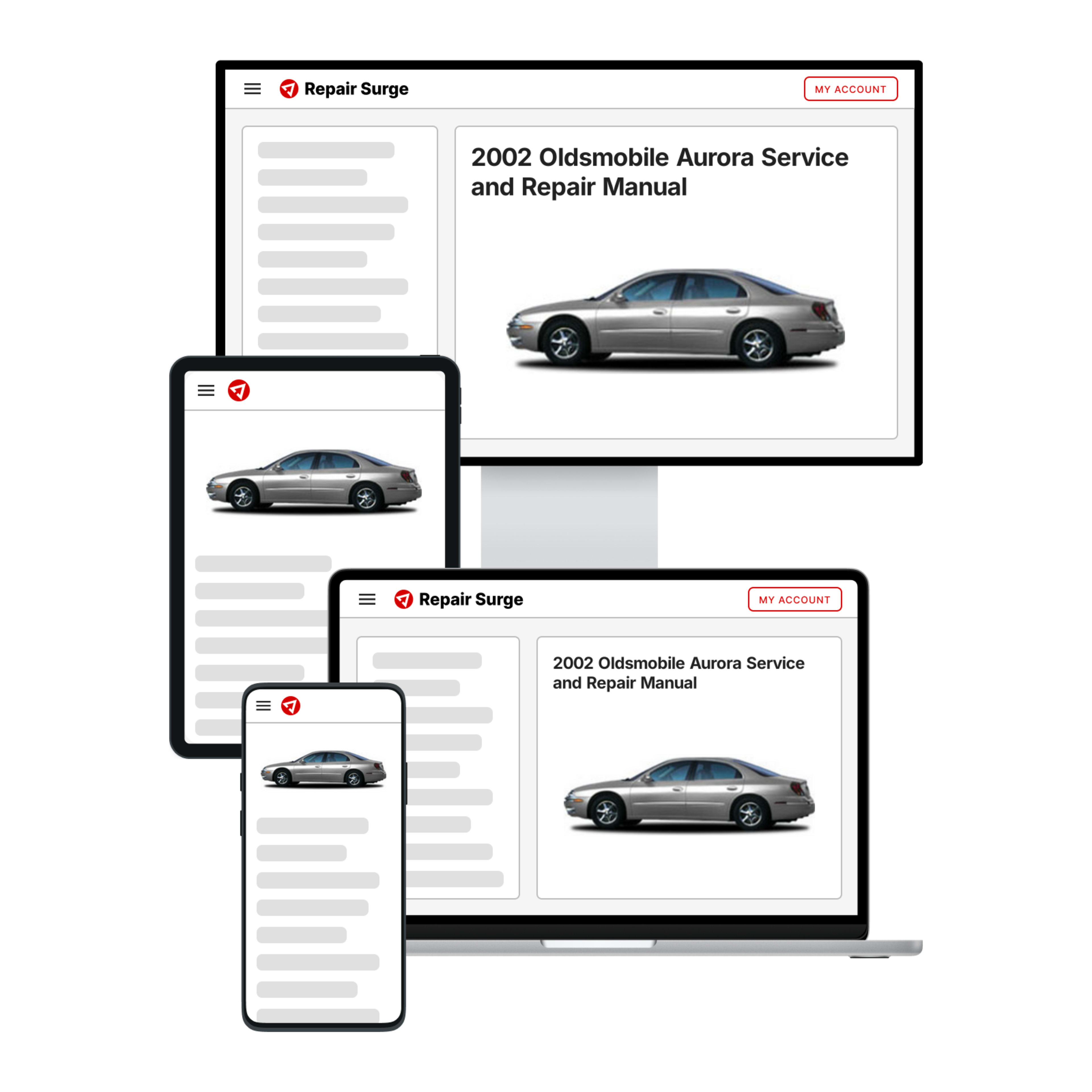 2002 Oldsmobile Aurora service and repair manual hero image