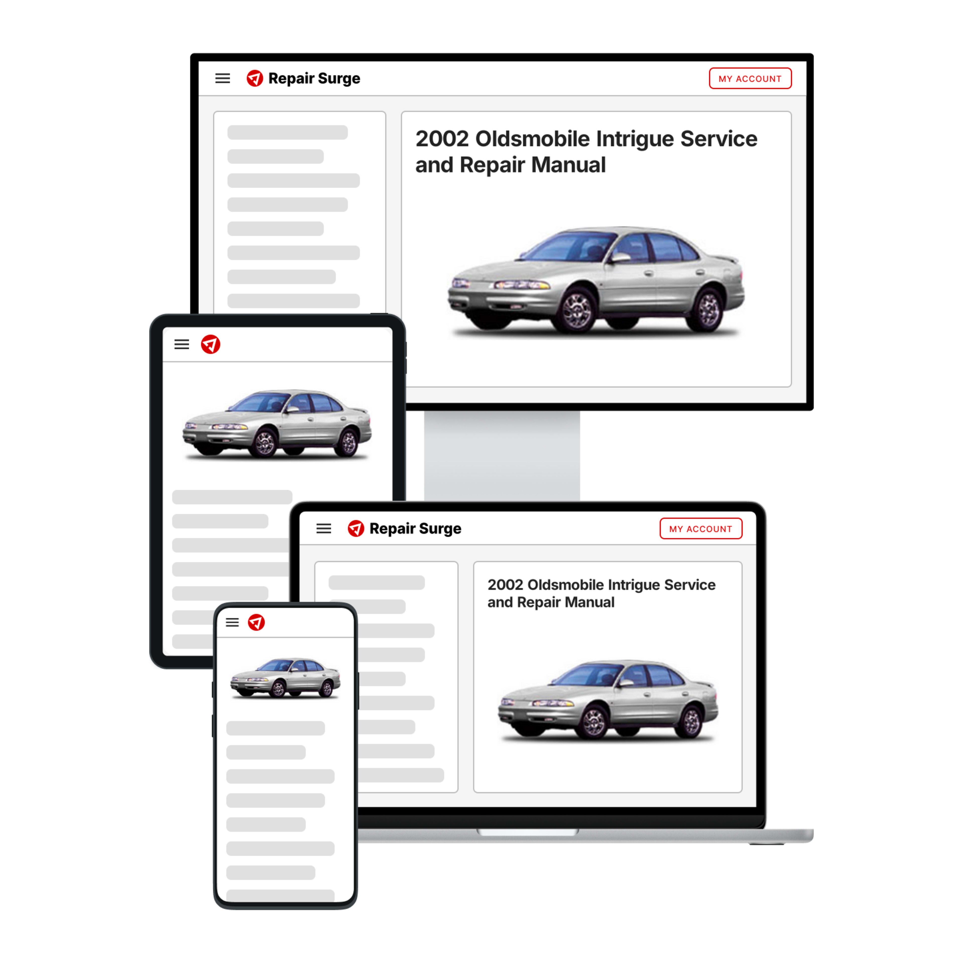 2002 Oldsmobile Intrigue service and repair manual hero image
