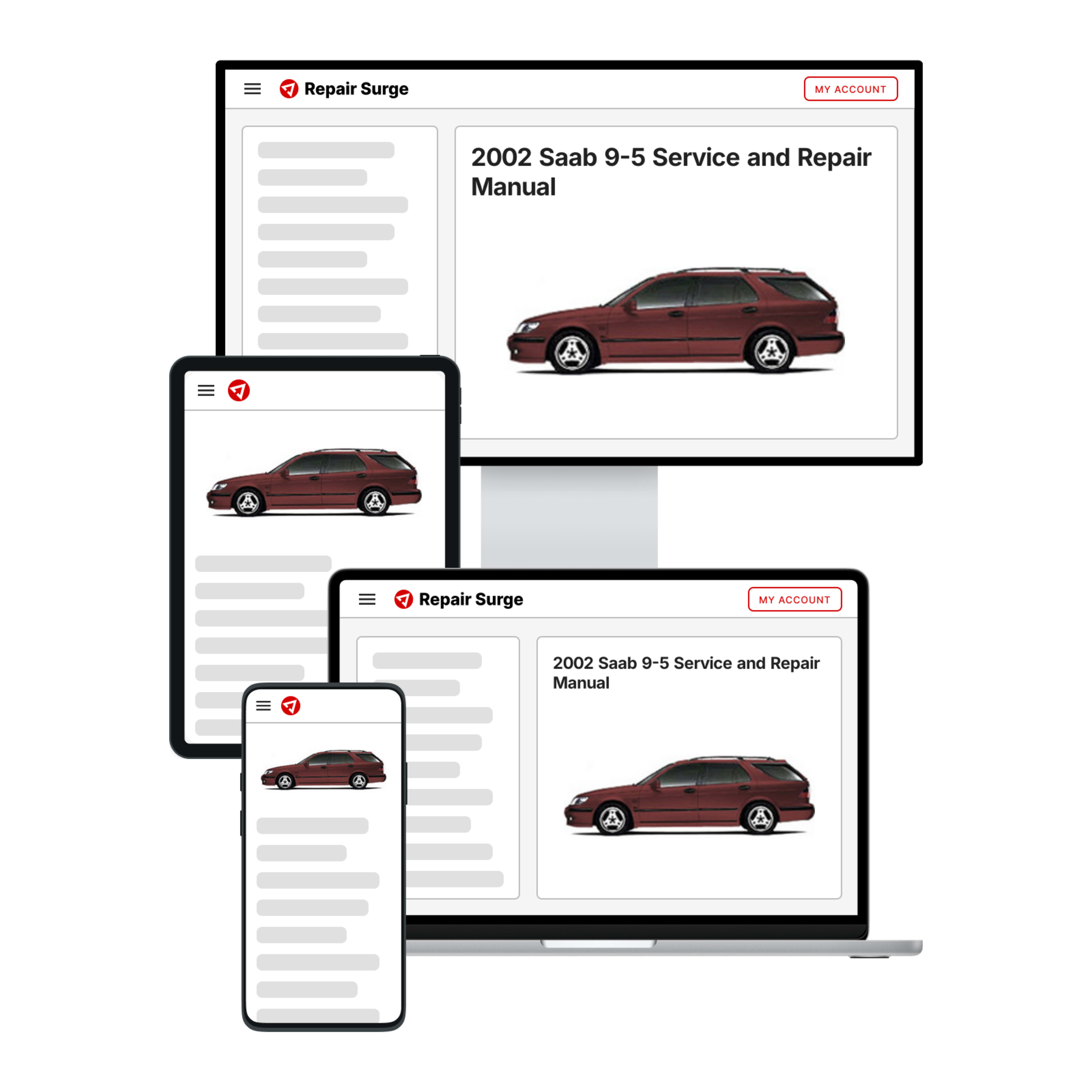 2002 Saab 9-5 service and repair manual hero image