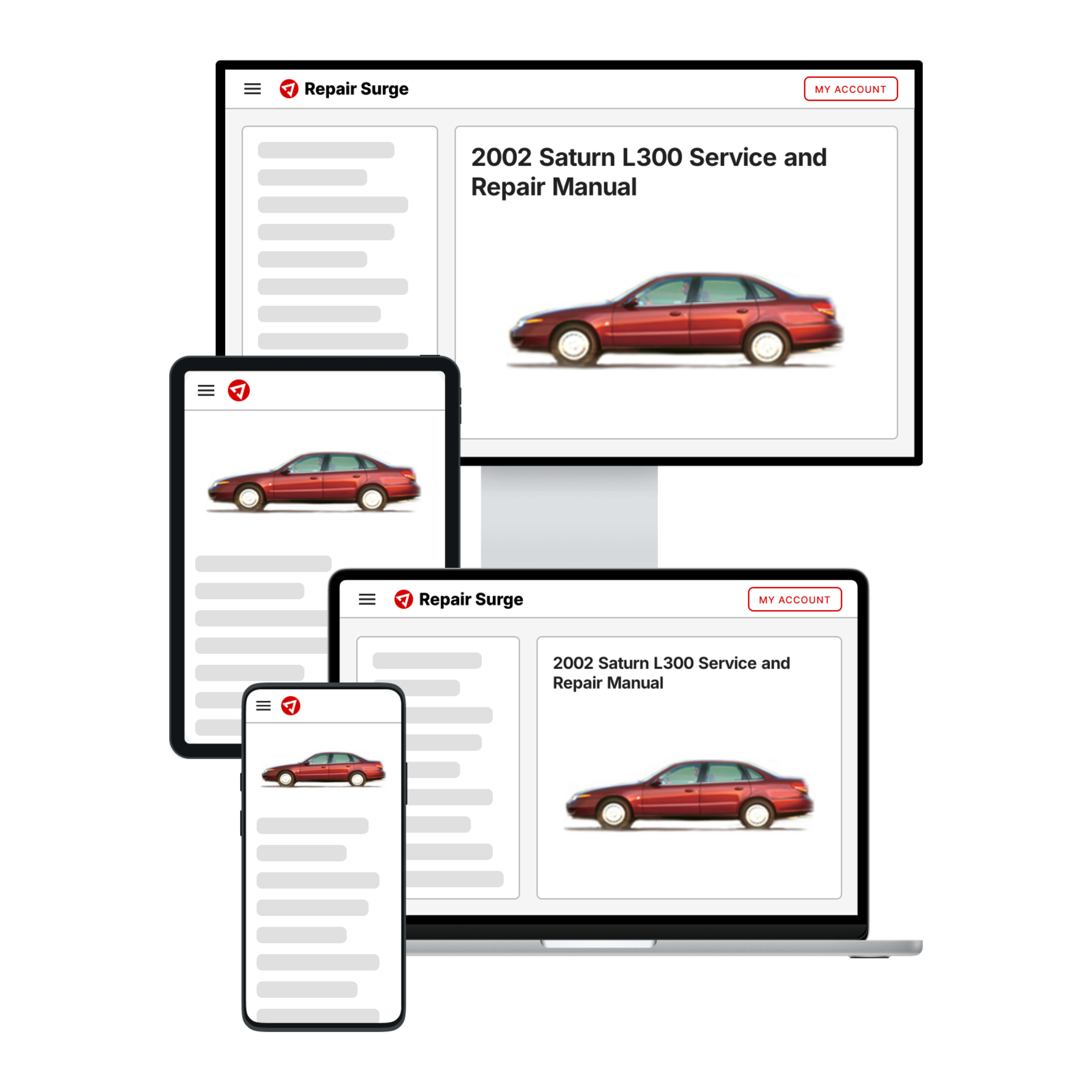 2002 Saturn L300 service and repair manual hero image