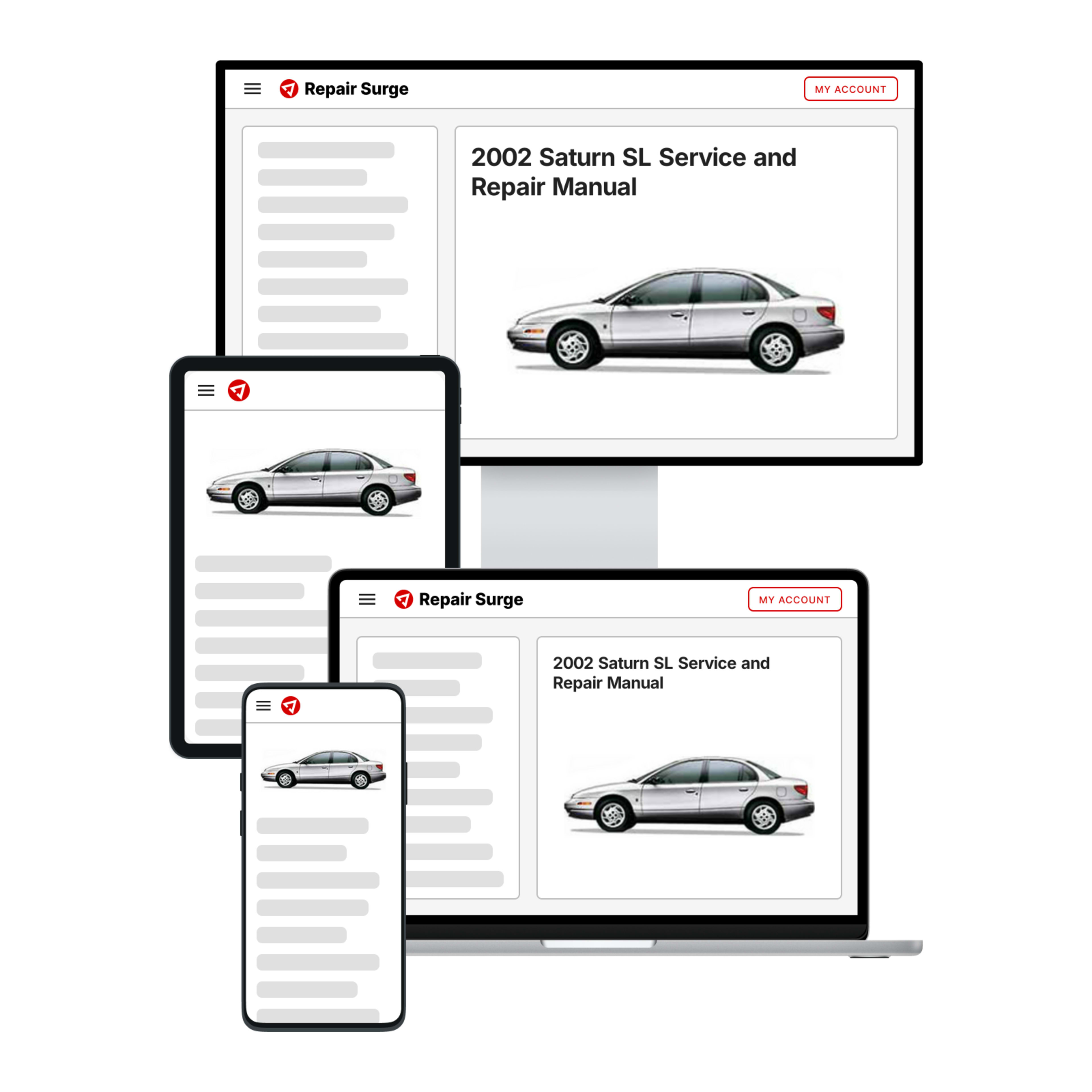 2002 Saturn SL service and repair manual hero image