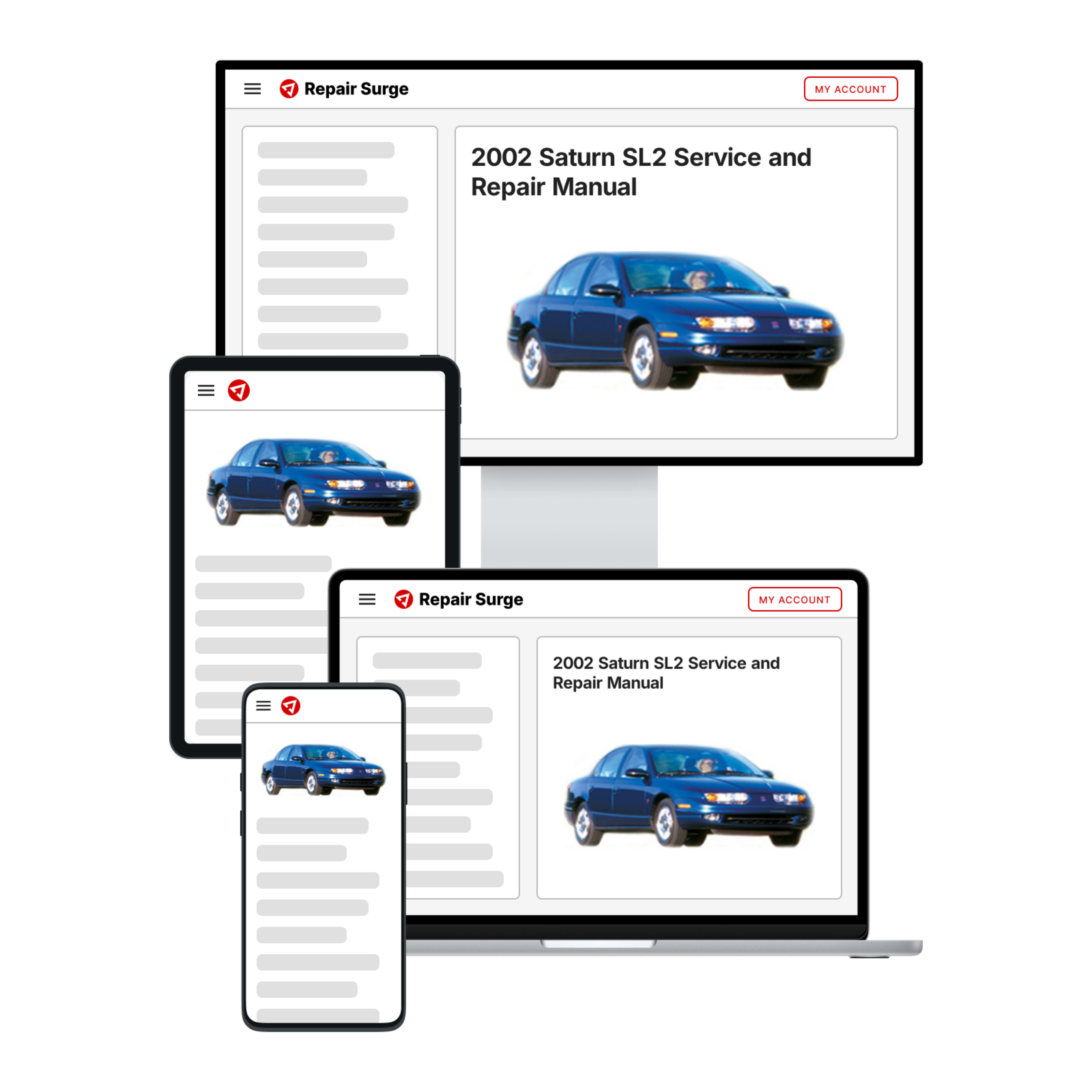 2002 Saturn SL2 service and repair manual hero image