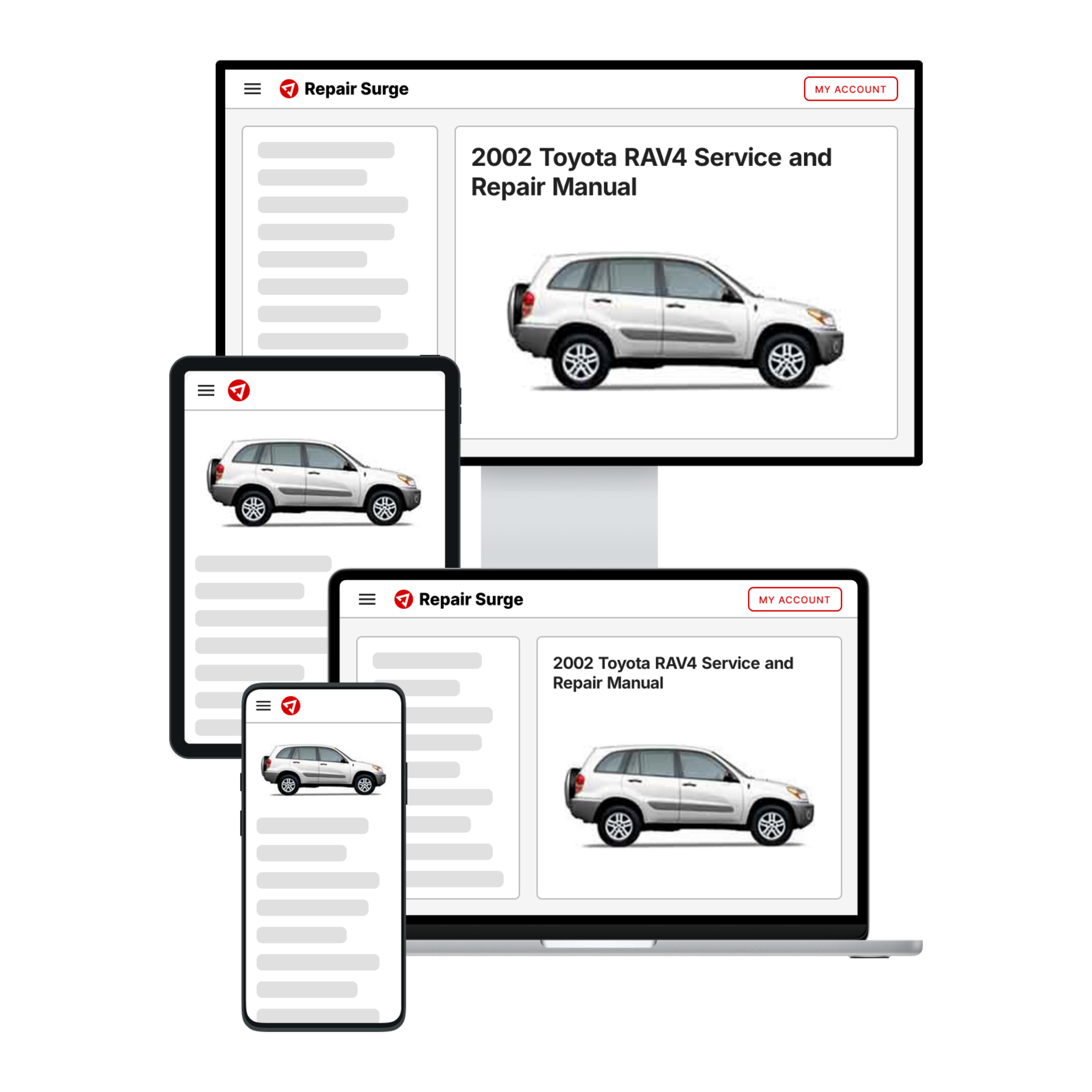 2002 Toyota RAV4 service and repair manual hero image