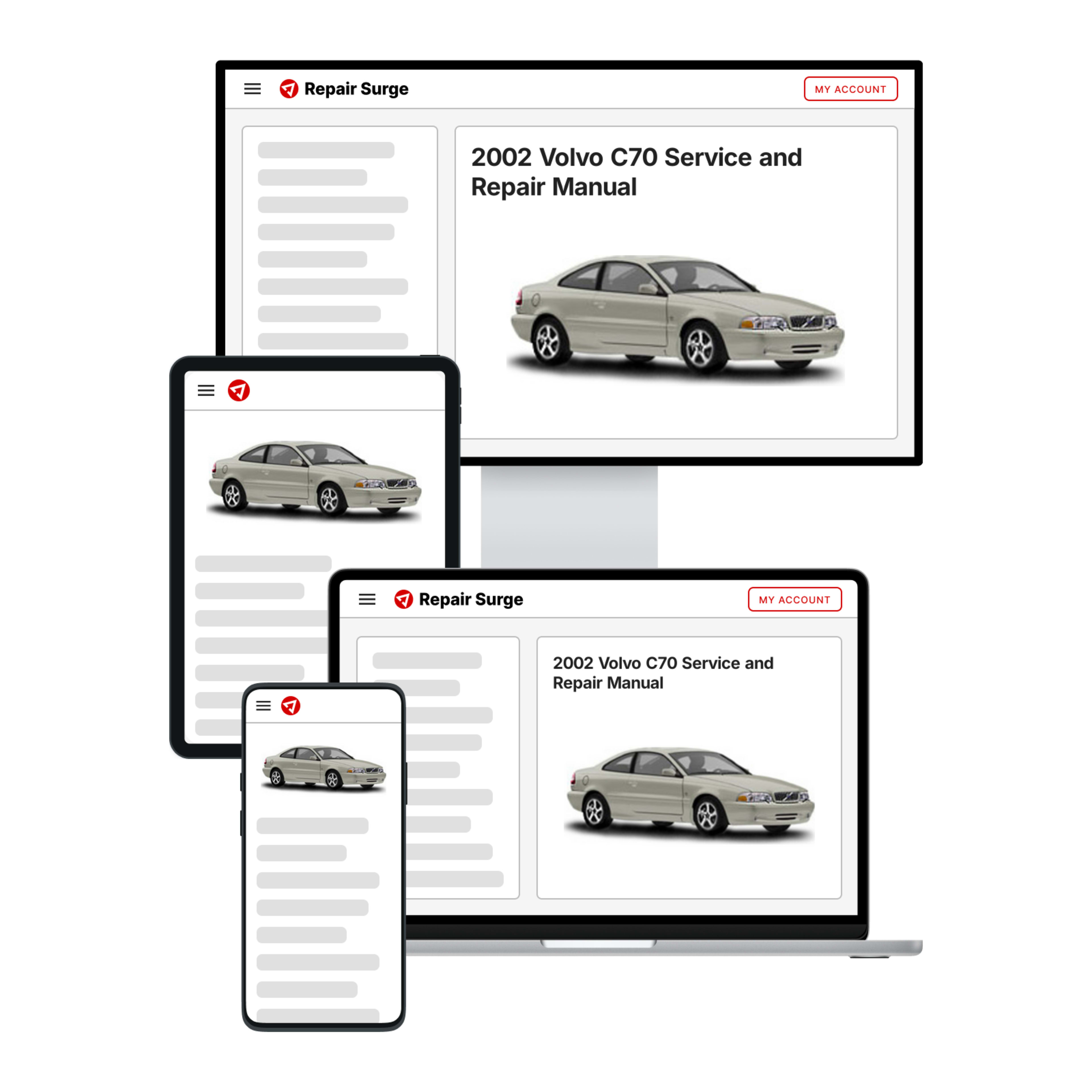 2002 Volvo C70 service and repair manual hero image