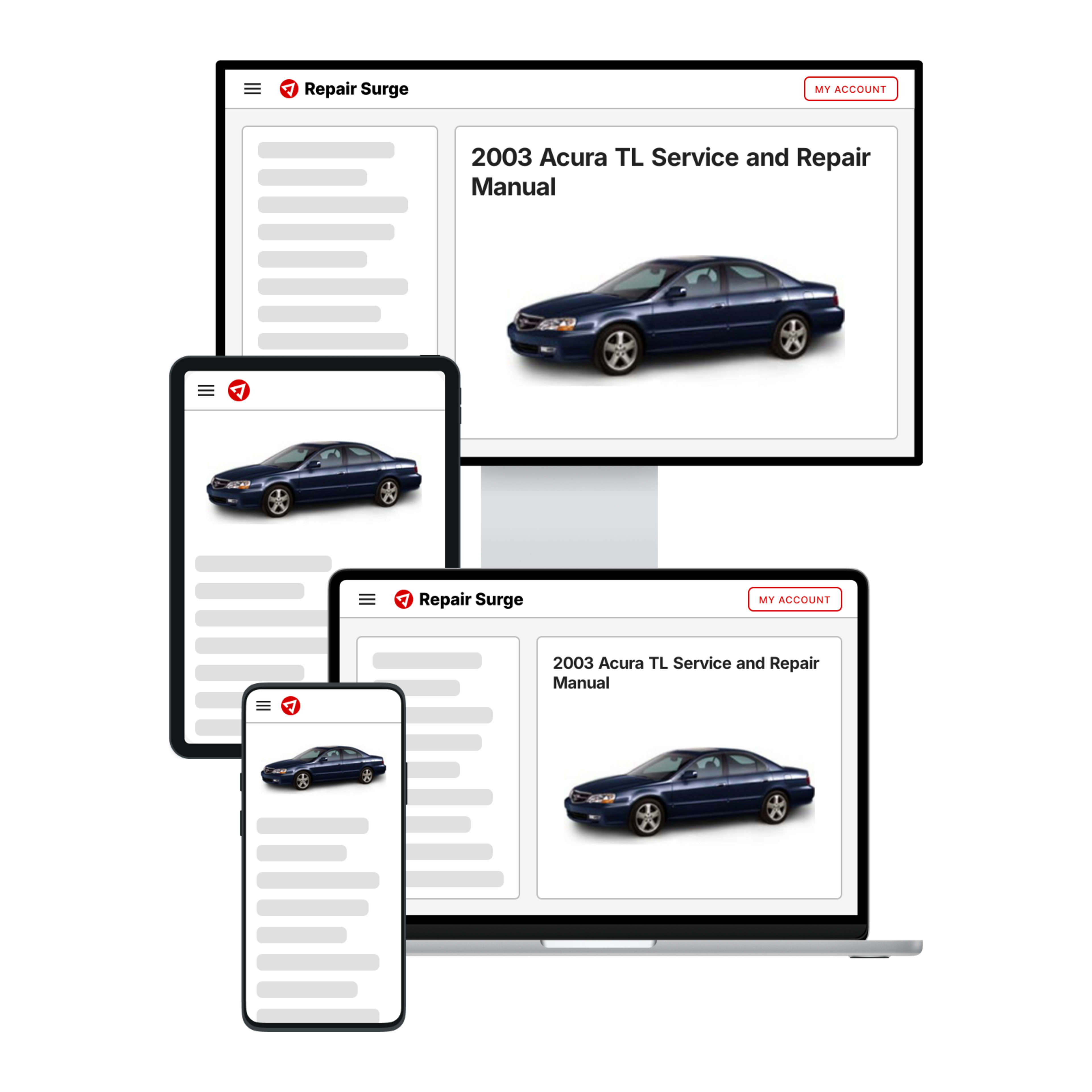 2003 Acura TL service and repair manual hero image