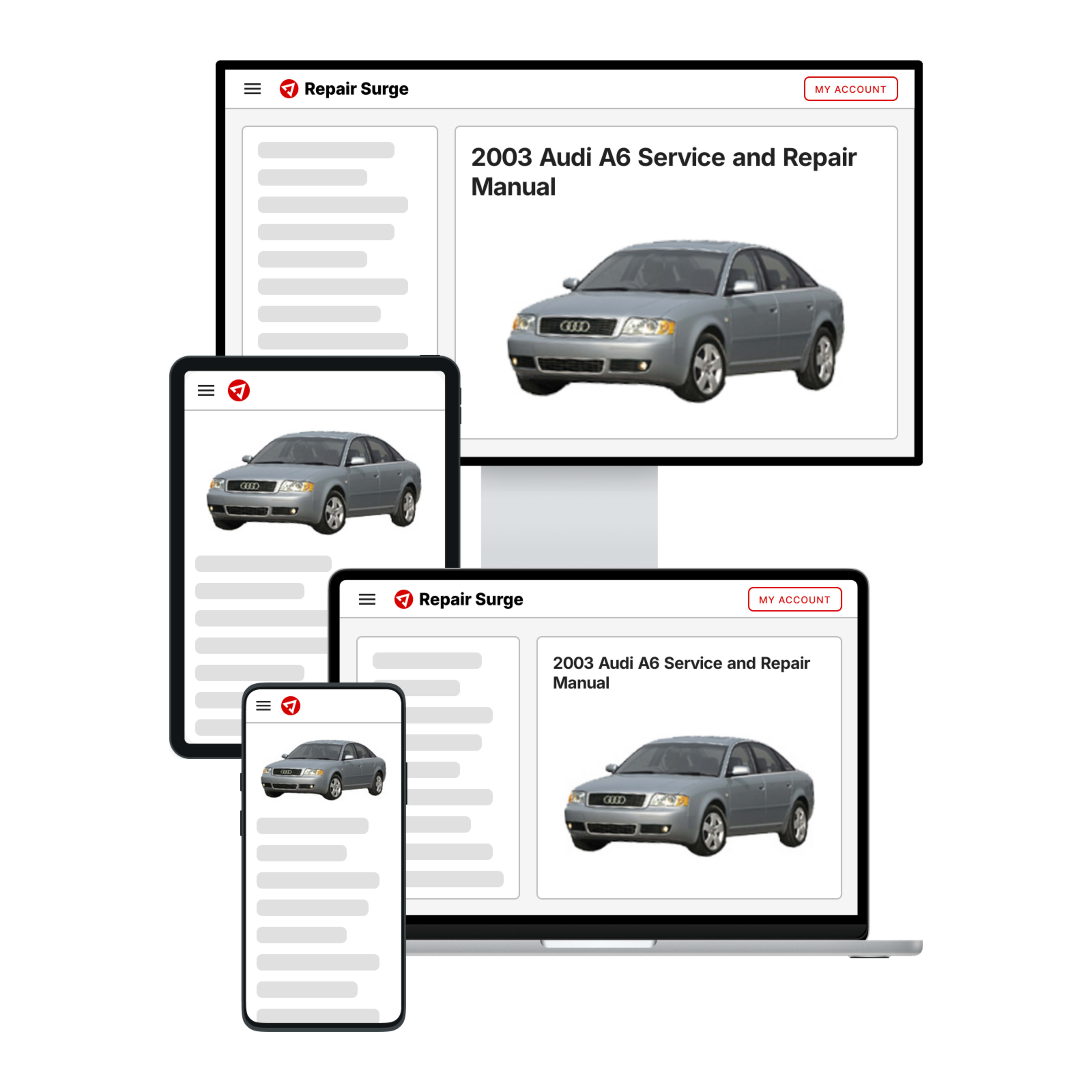 2003 Audi A6 service and repair manual hero image
