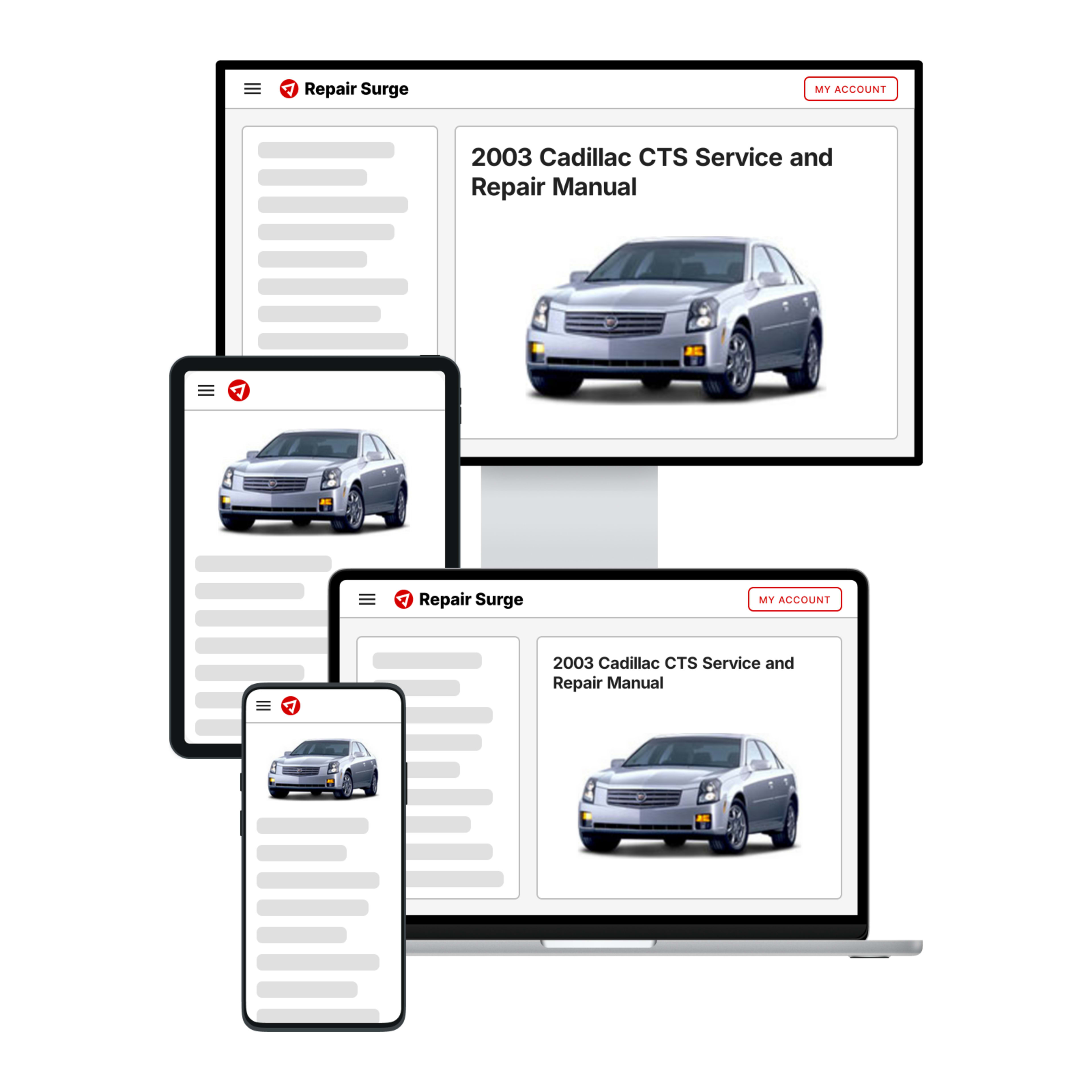 2003 Cadillac CTS service and repair manual hero image