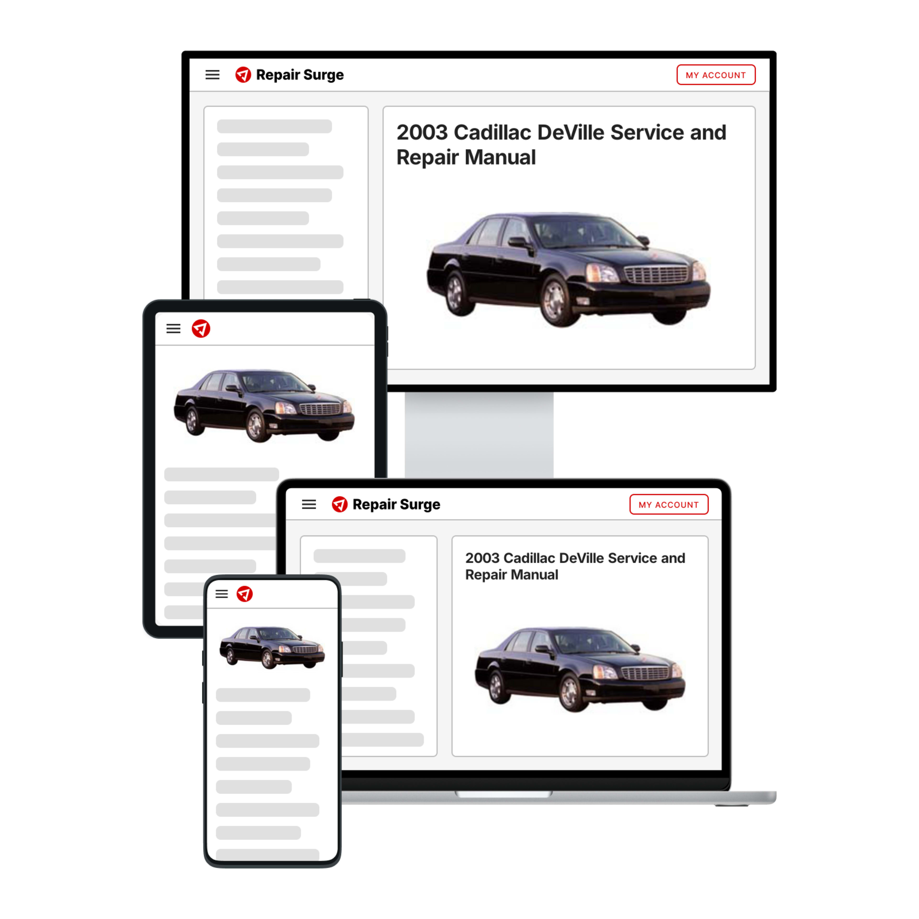 2003 Cadillac DeVille service and repair manual hero image