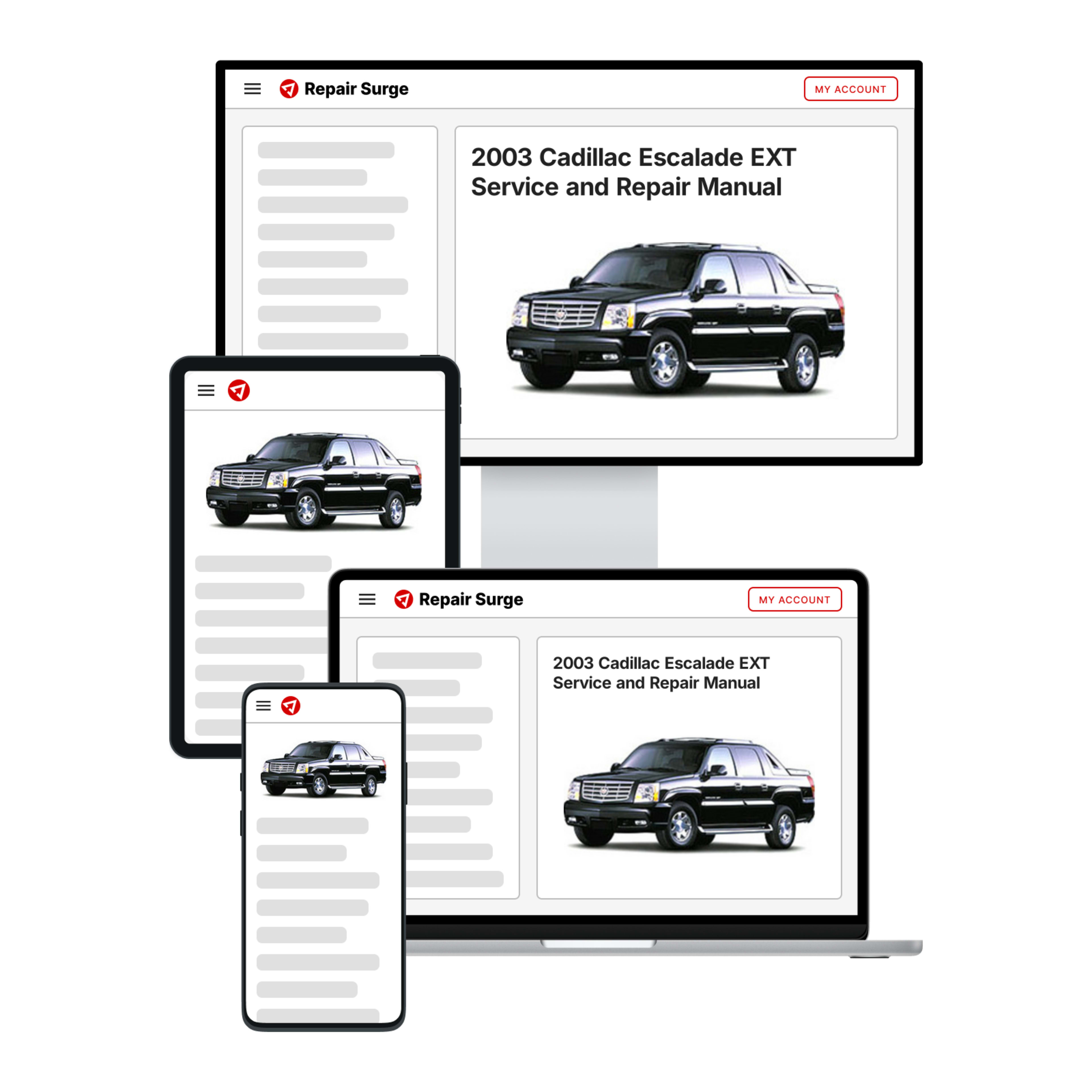 2003 Cadillac Escalade EXT service and repair manual hero image