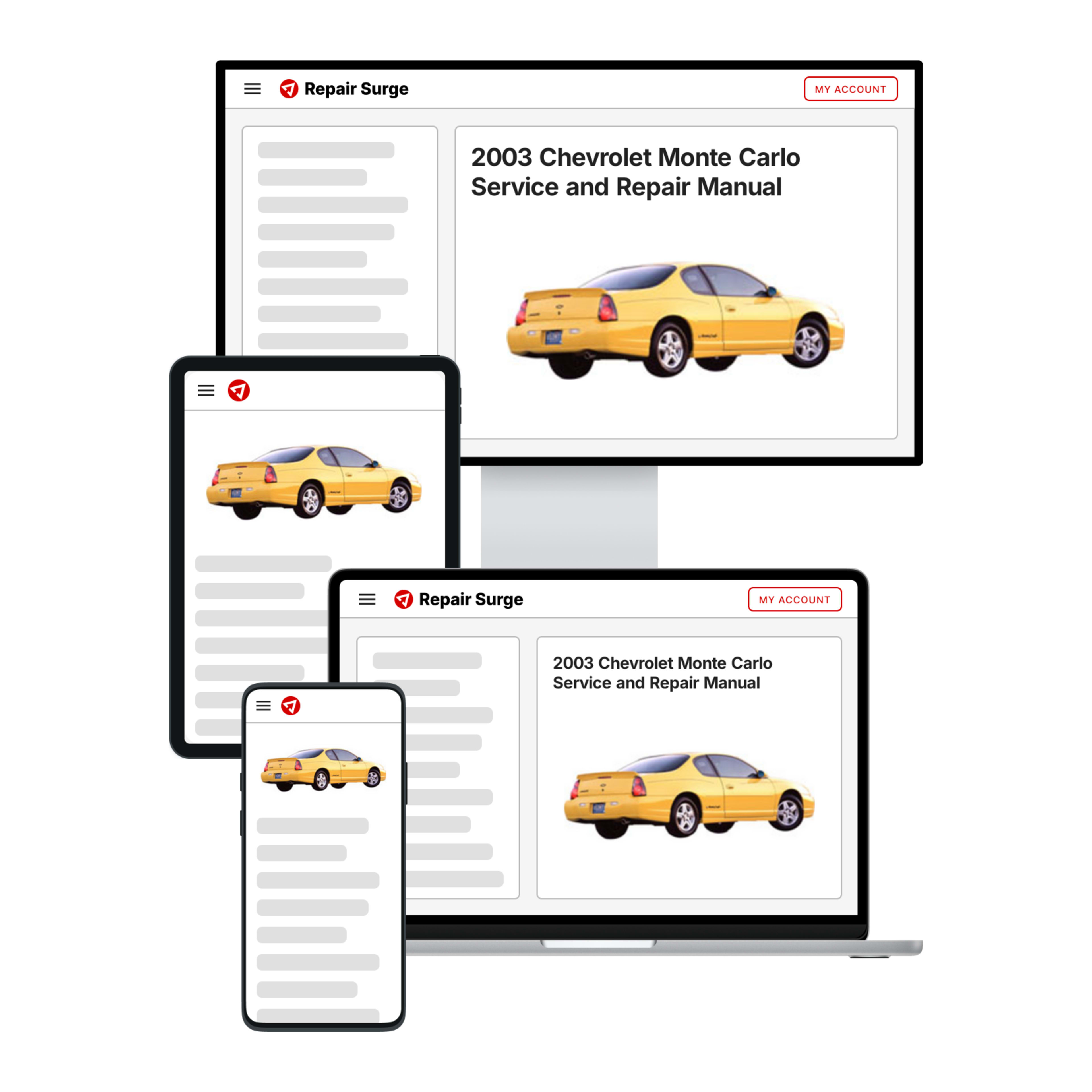 2003 Chevrolet Monte Carlo service and repair manual hero image