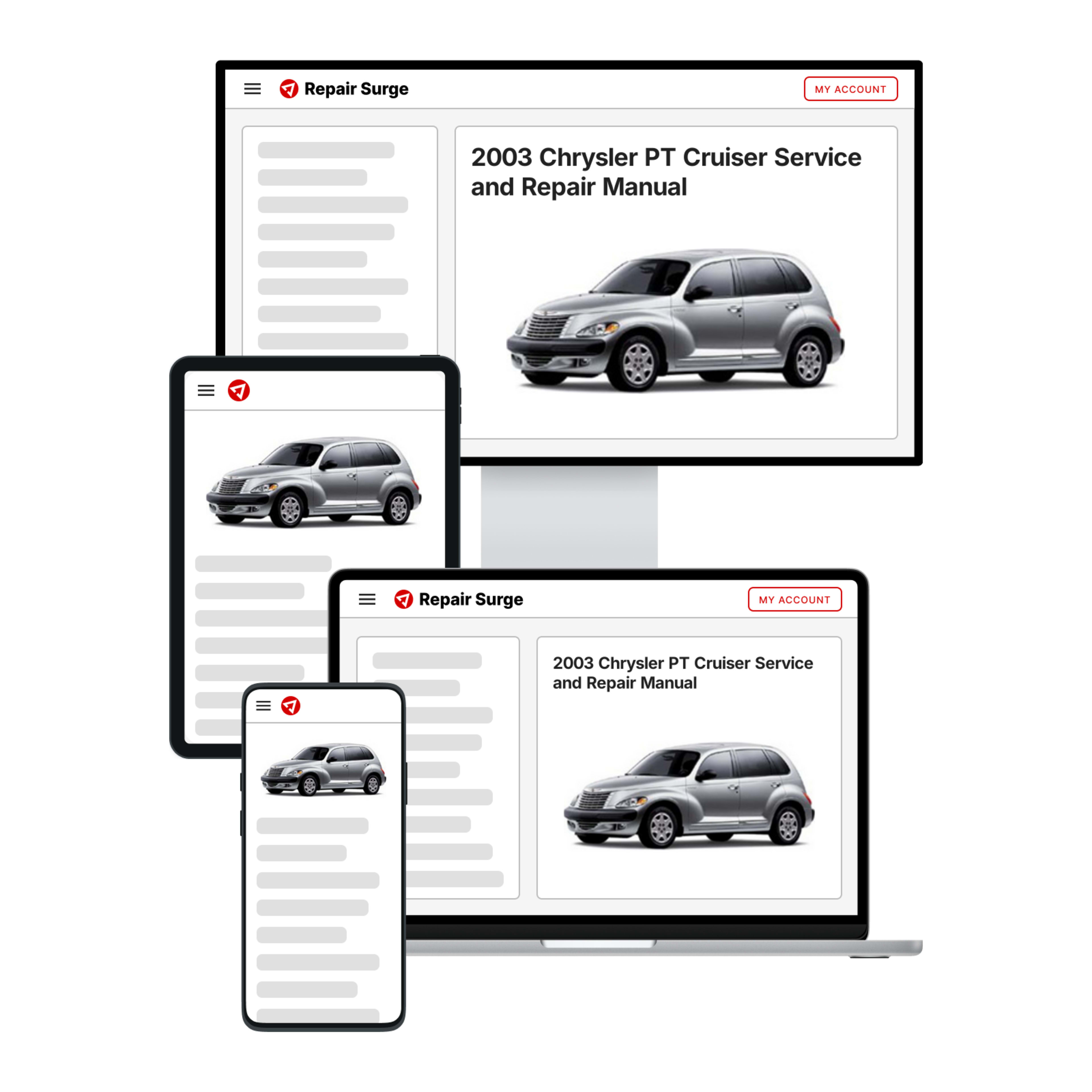 2003 Chrysler PT Cruiser service and repair manual hero image