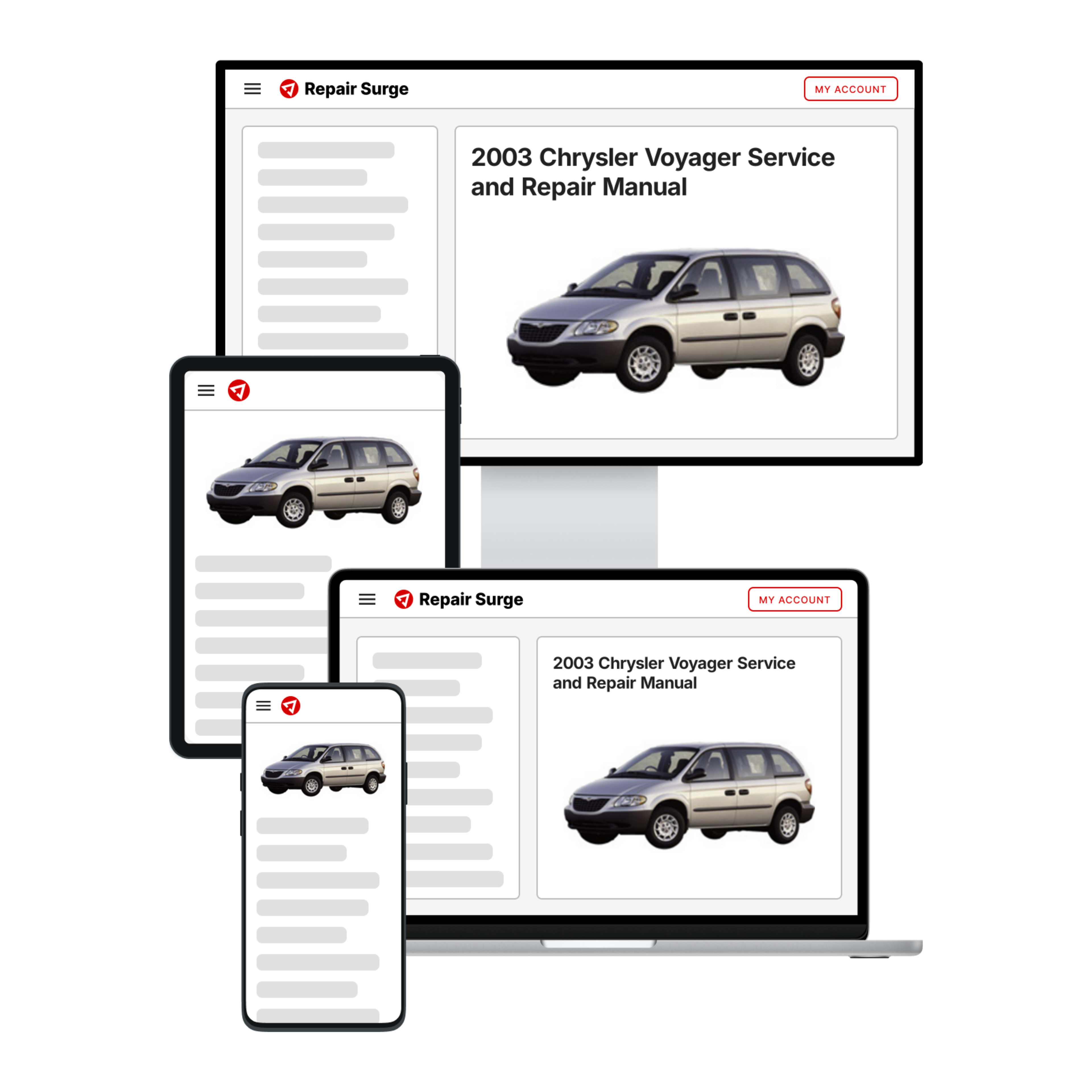 2003 Chrysler Voyager service and repair manual hero image