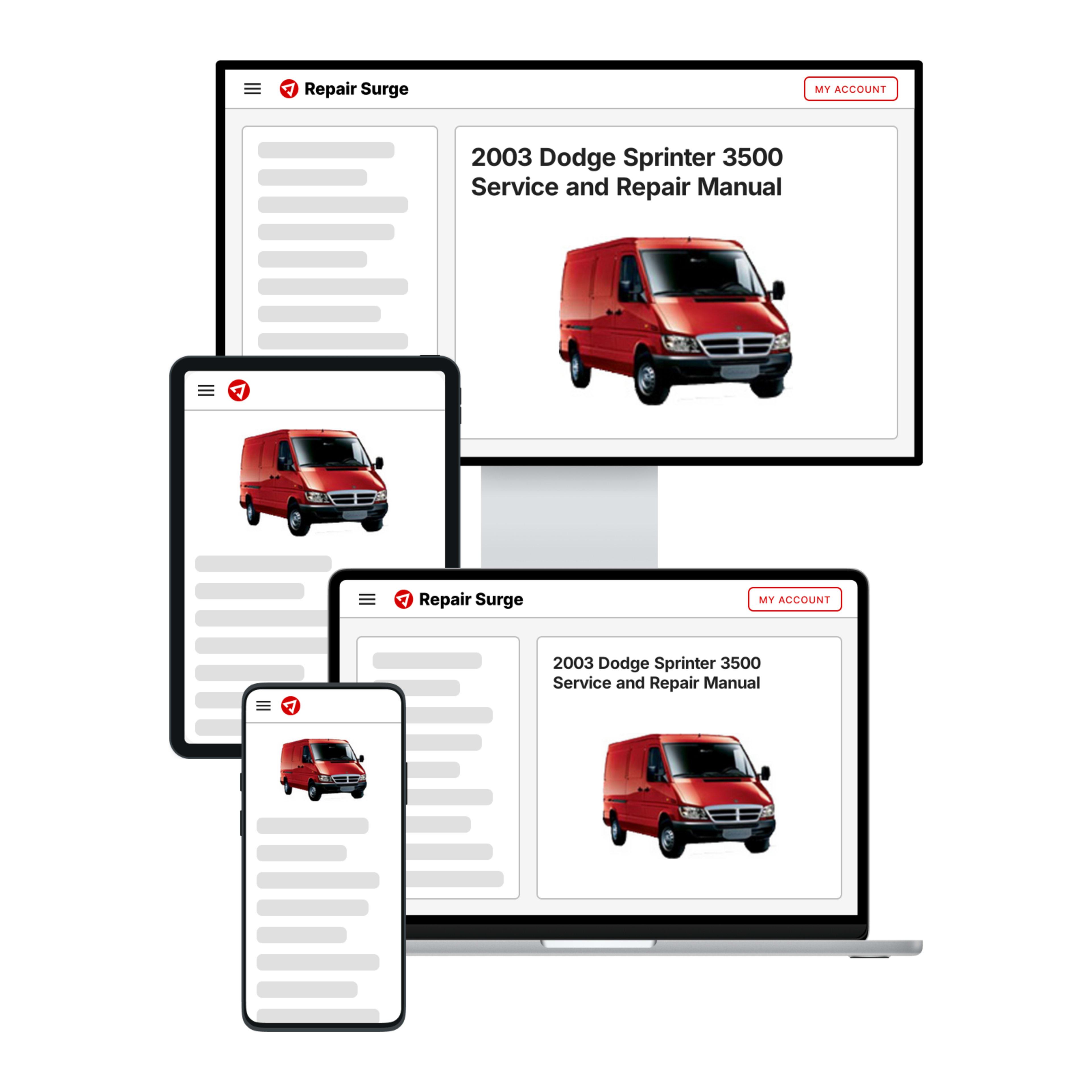 2003 Dodge Sprinter 3500 service and repair manual hero image
