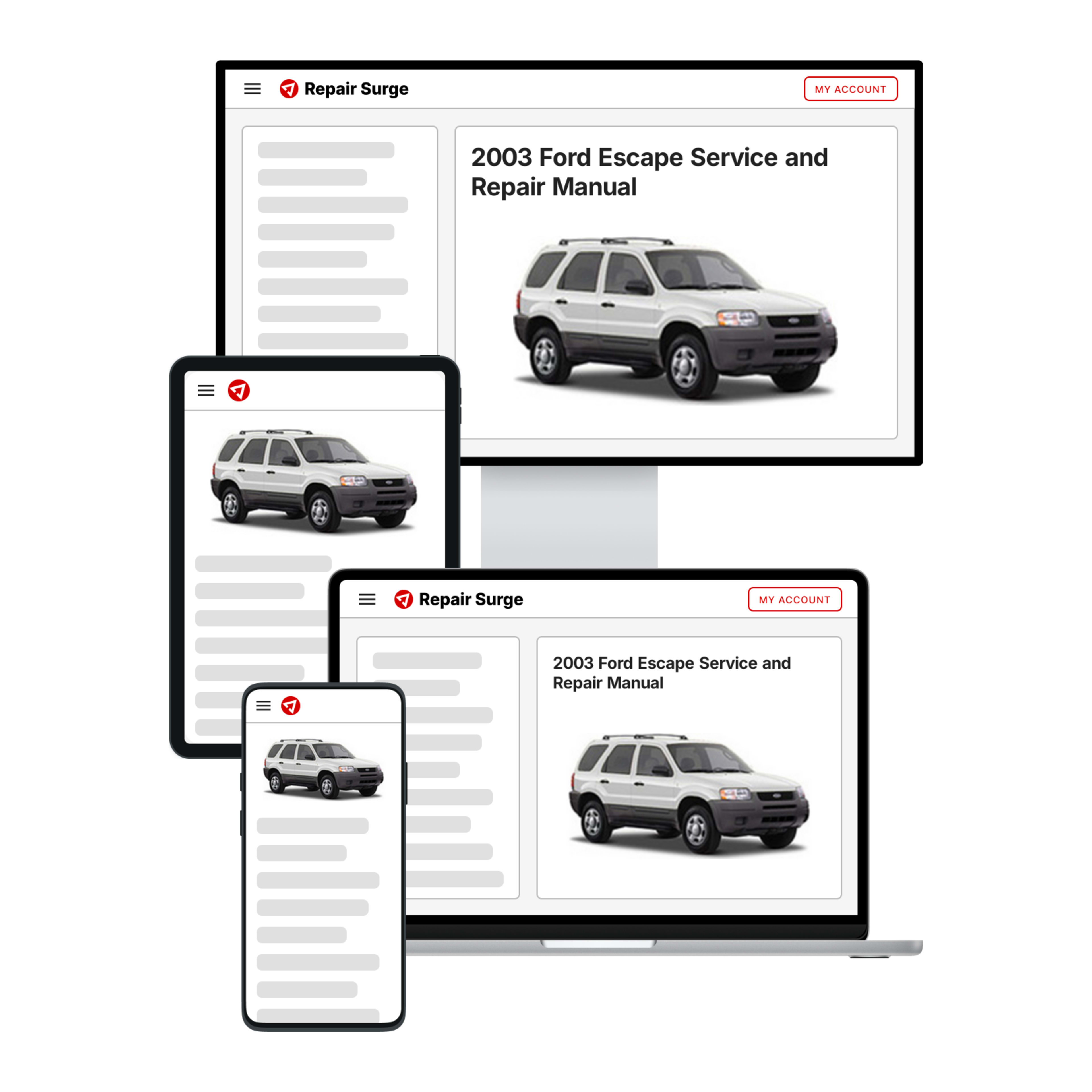 2003 Ford Escape service and repair manual hero image