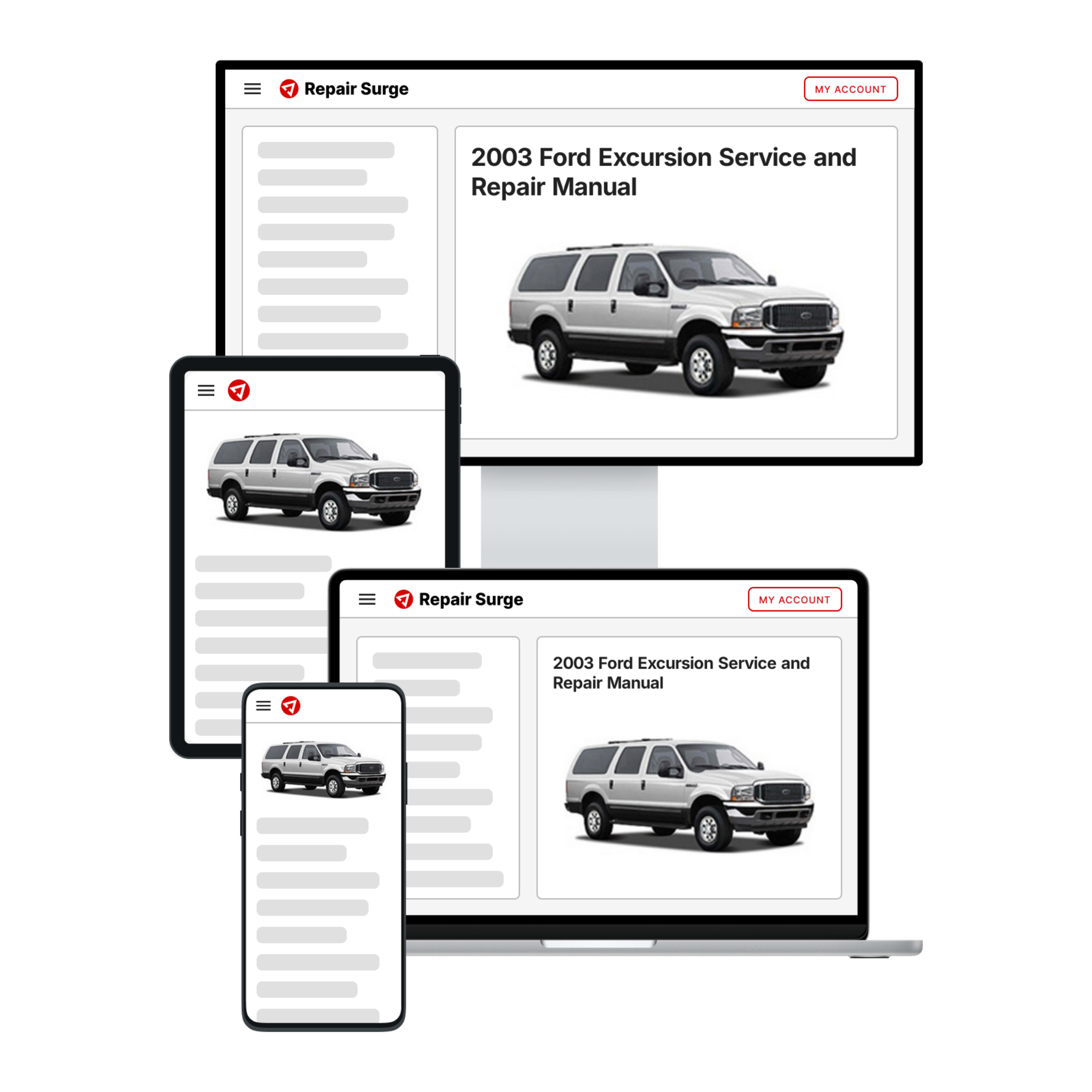 2003 Ford Excursion service and repair manual hero image