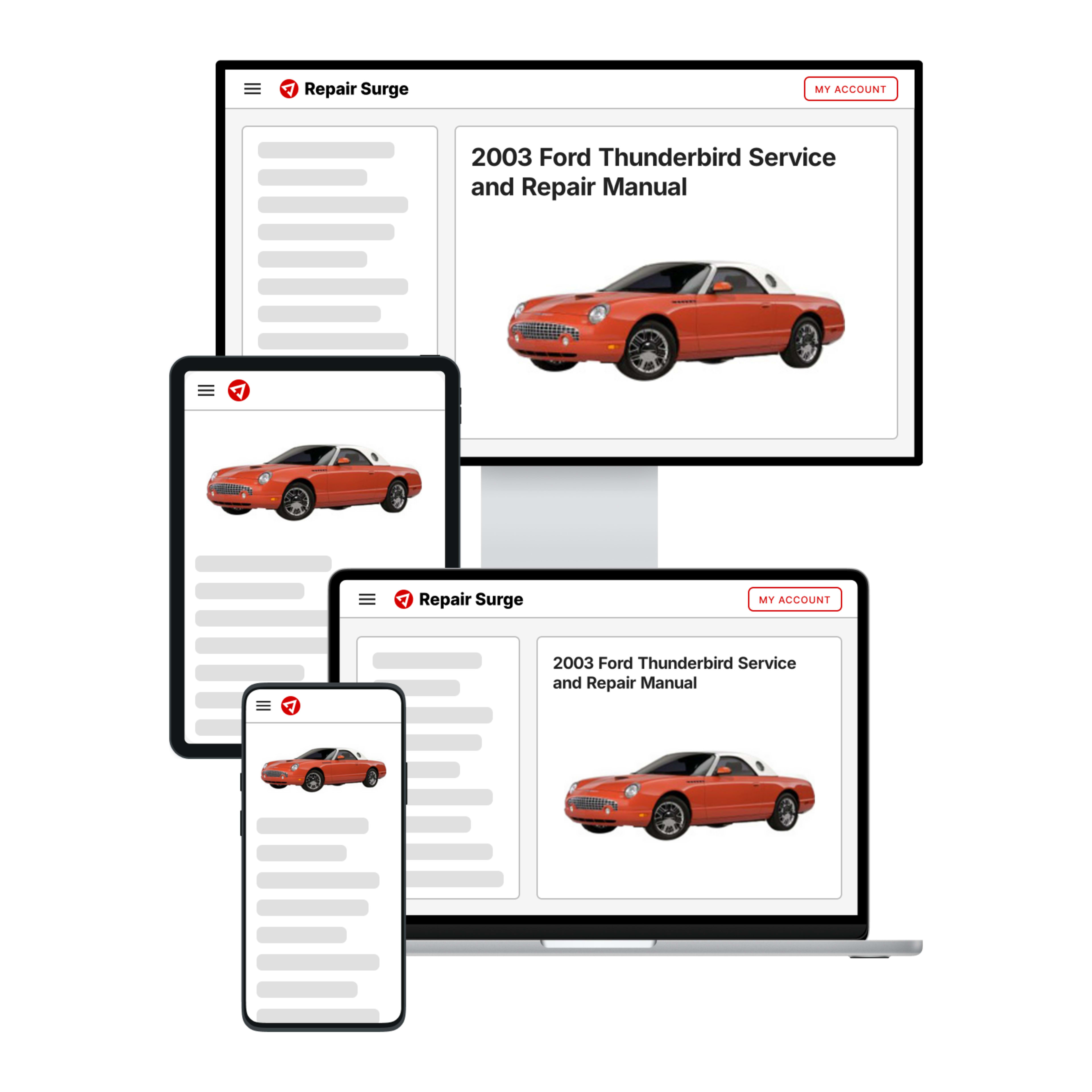 2003 Ford Thunderbird service and repair manual hero image