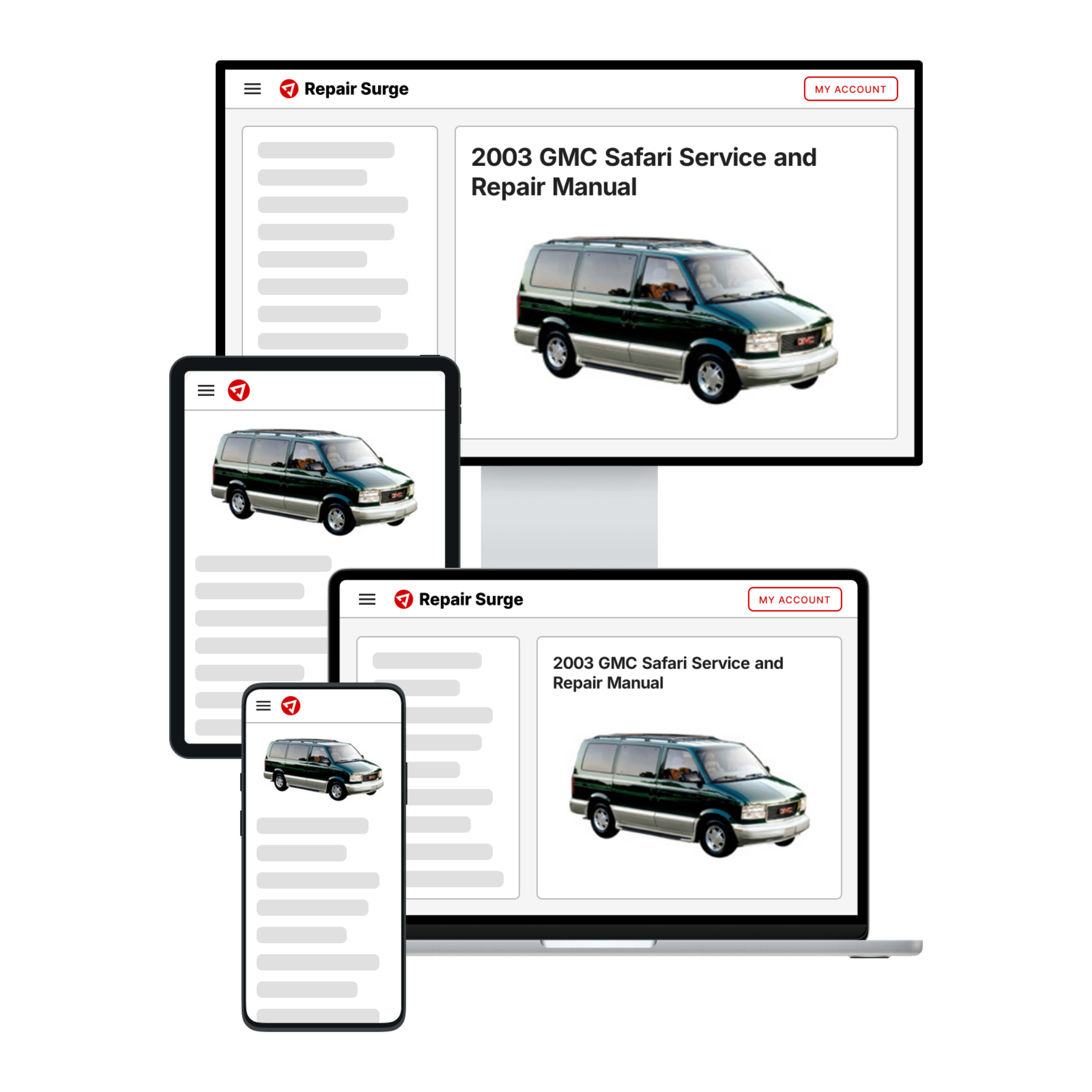 2003 GMC Safari service and repair manual hero image