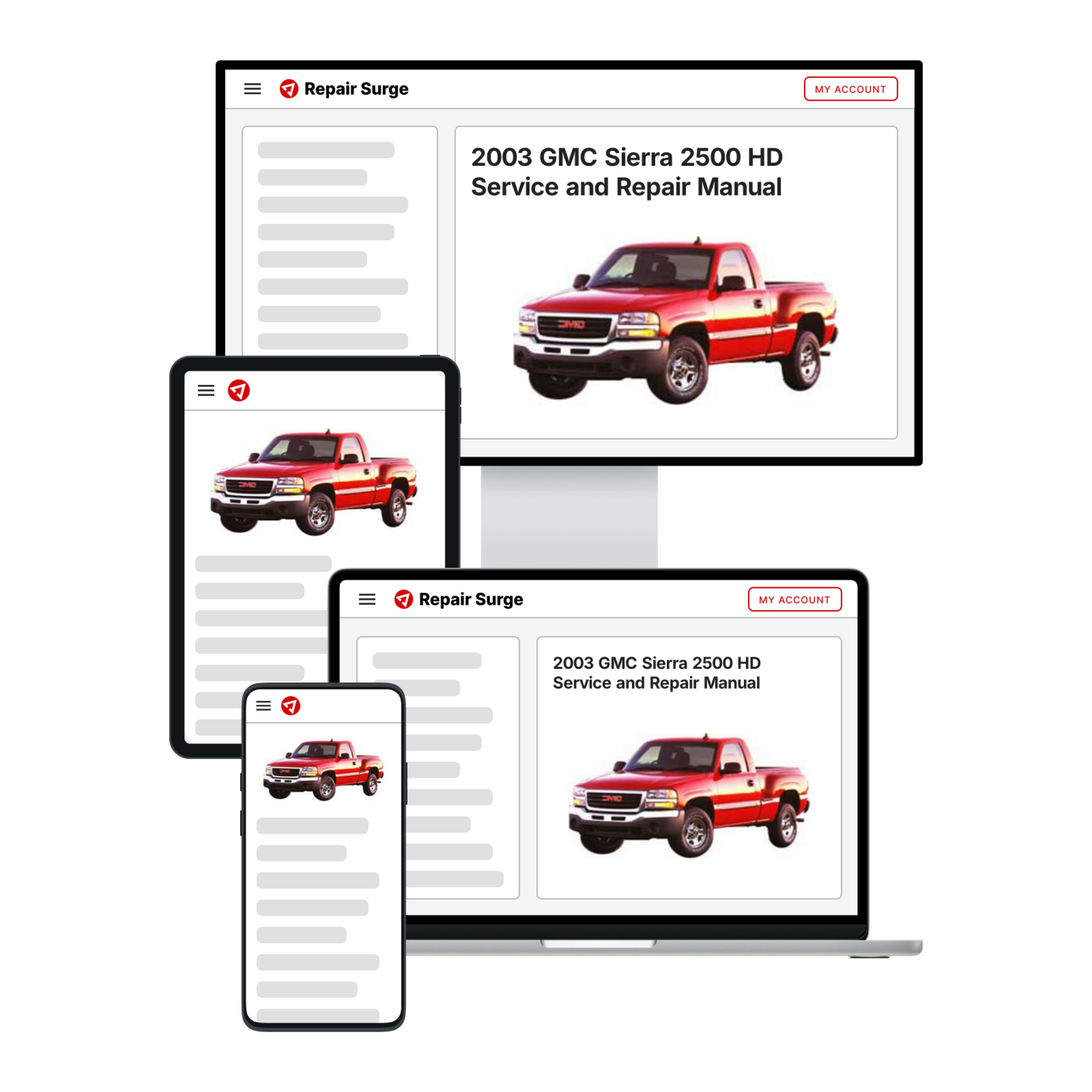 2003 GMC Sierra 2500 HD service and repair manual hero image