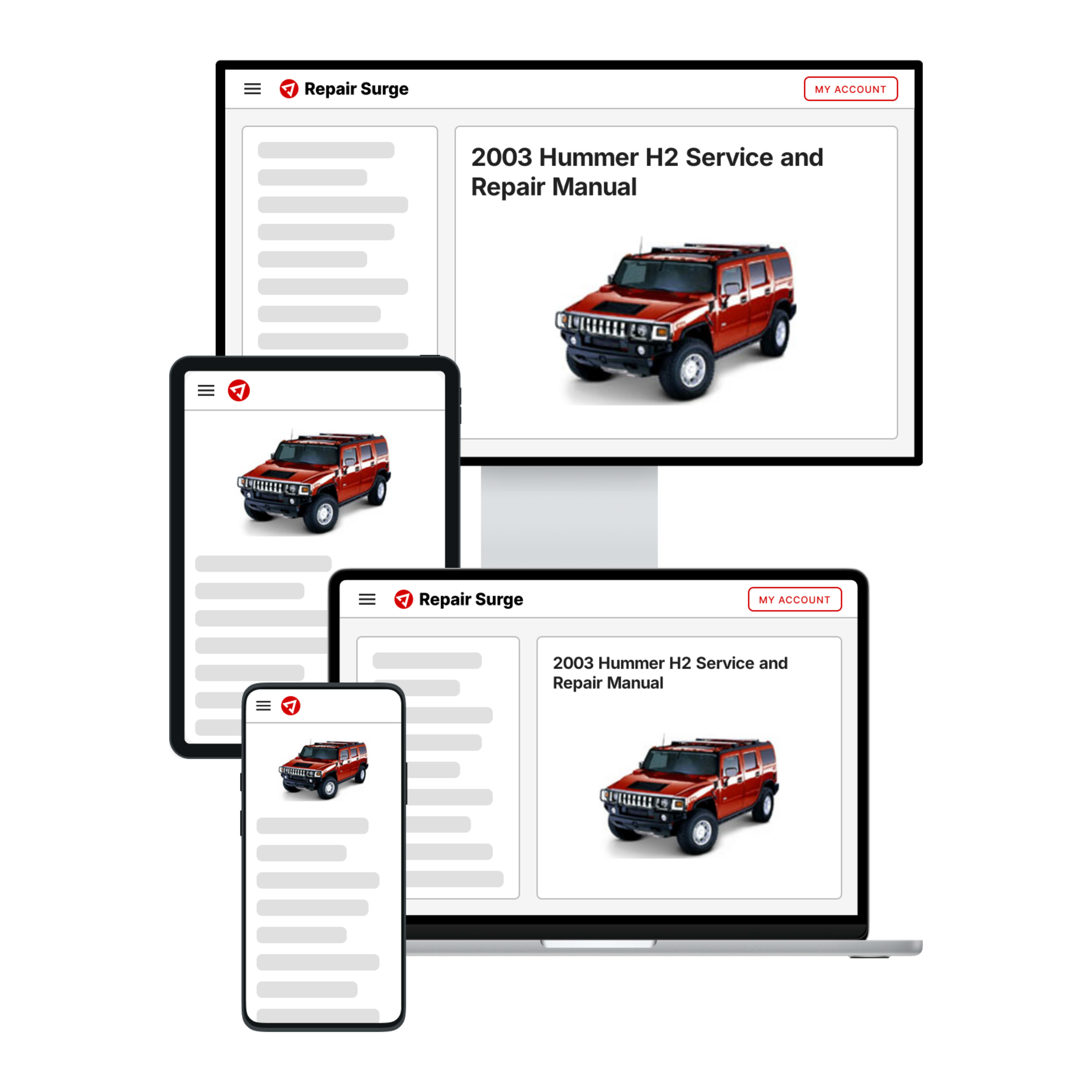 2003 Hummer H2 service and repair manual hero image