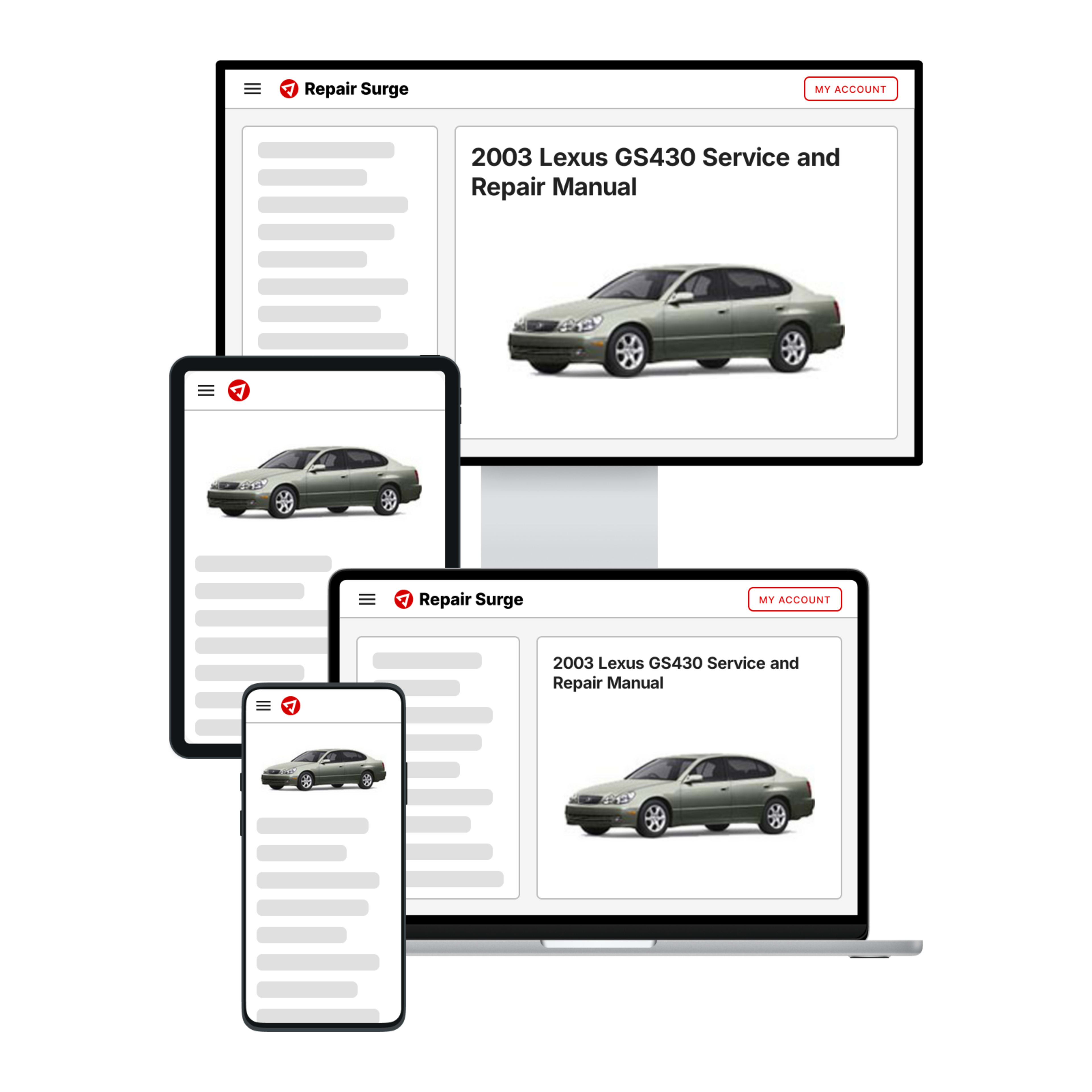 2003 Lexus GS430 service and repair manual hero image