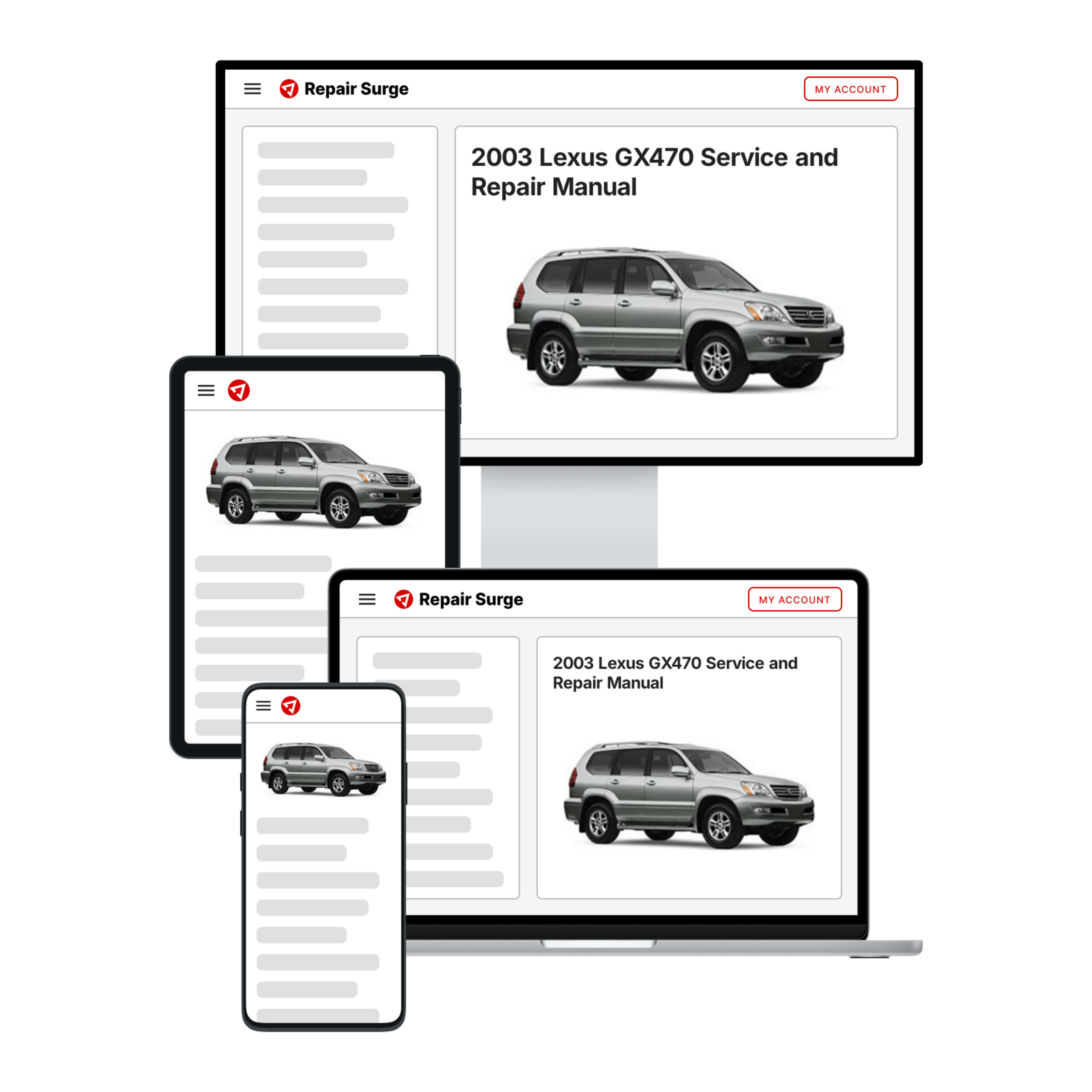 2003 Lexus GX470 service and repair manual hero image