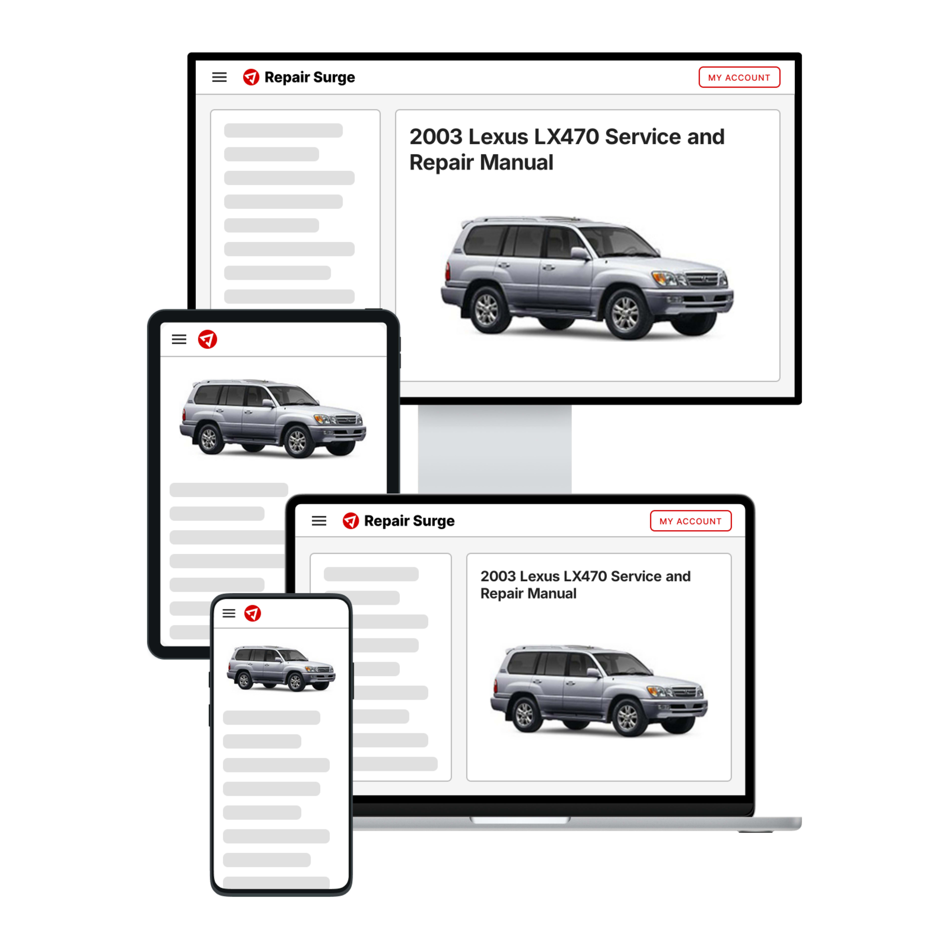 2003 Lexus LX470 service and repair manual hero image