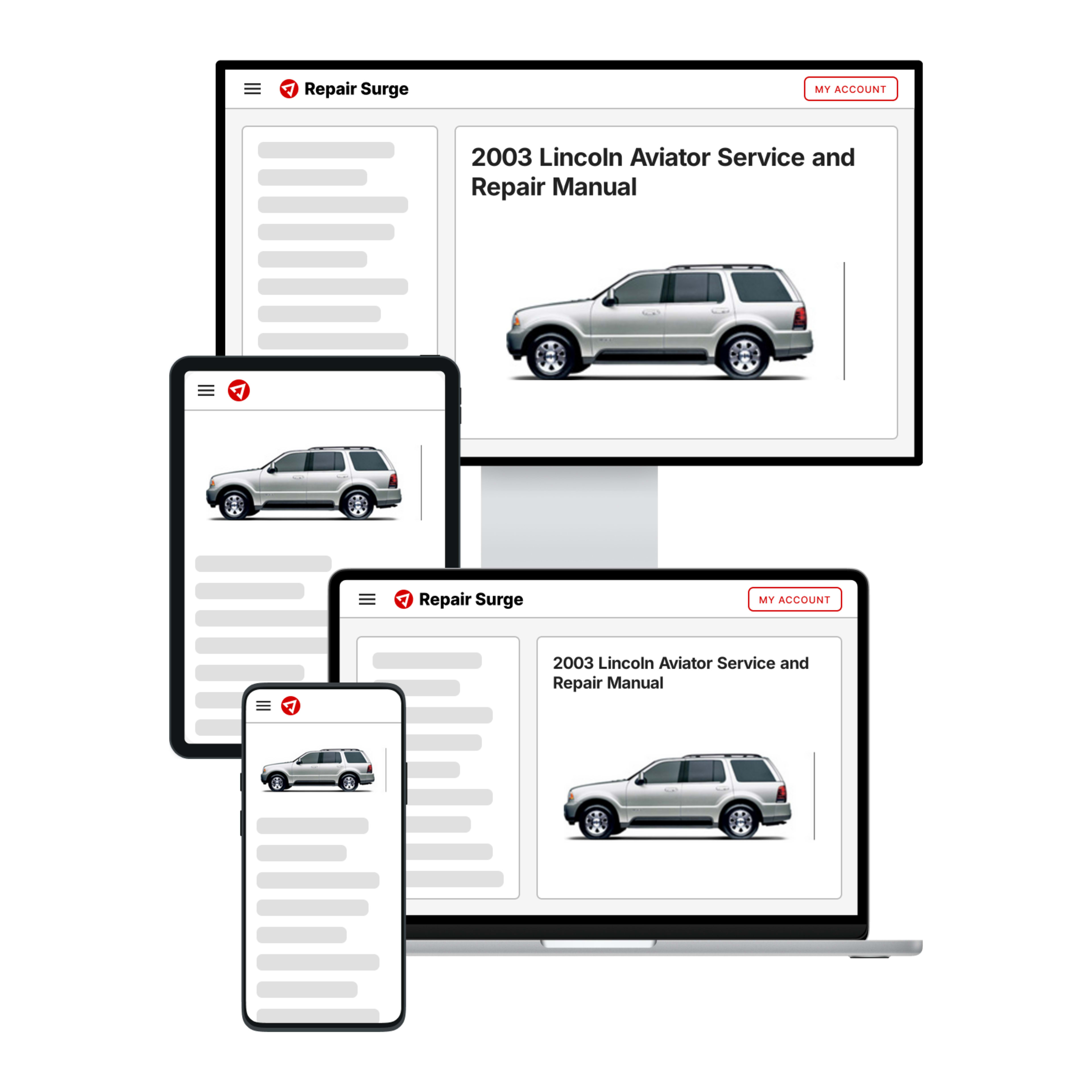 2003 Lincoln Aviator service and repair manual hero image