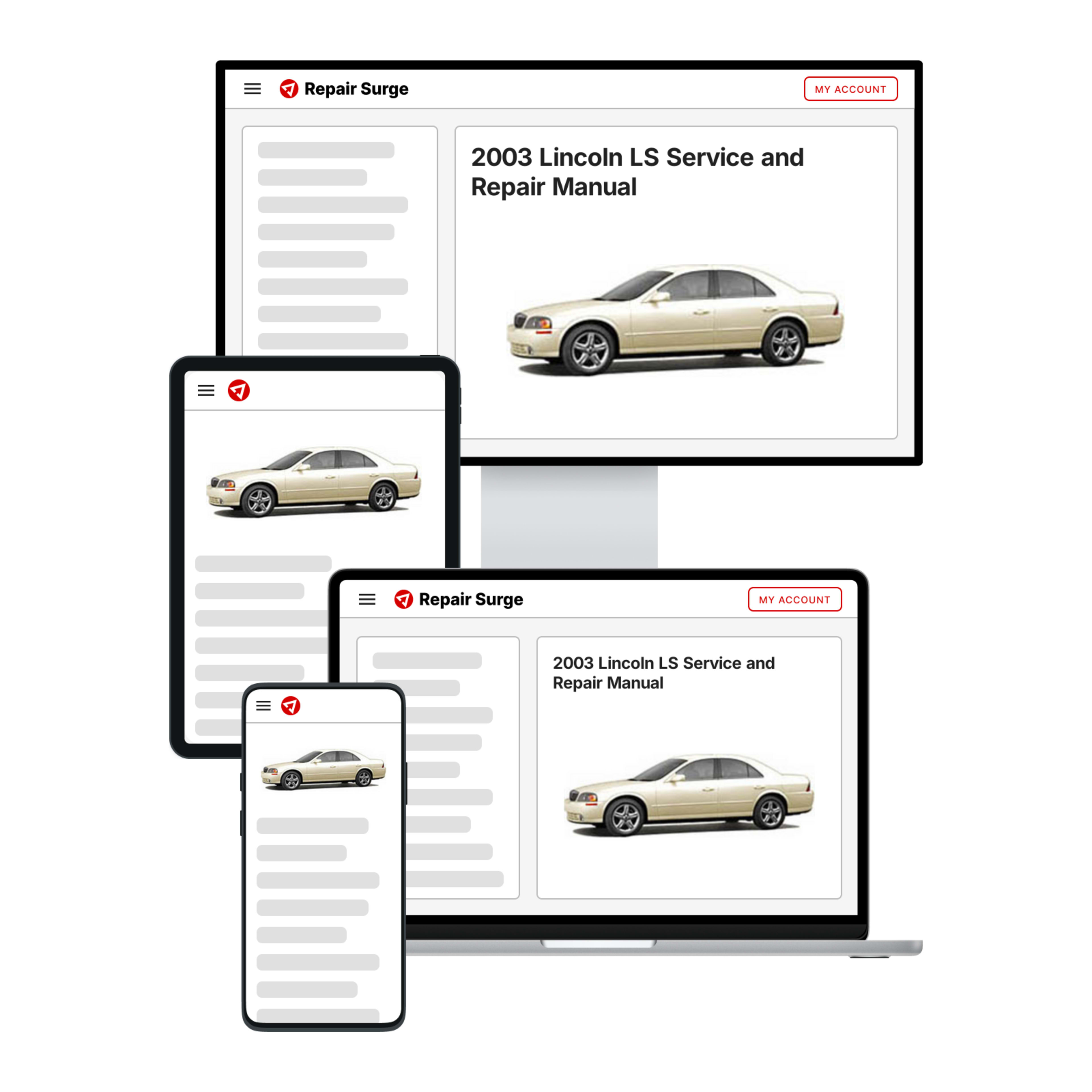 2003 Lincoln LS service and repair manual hero image