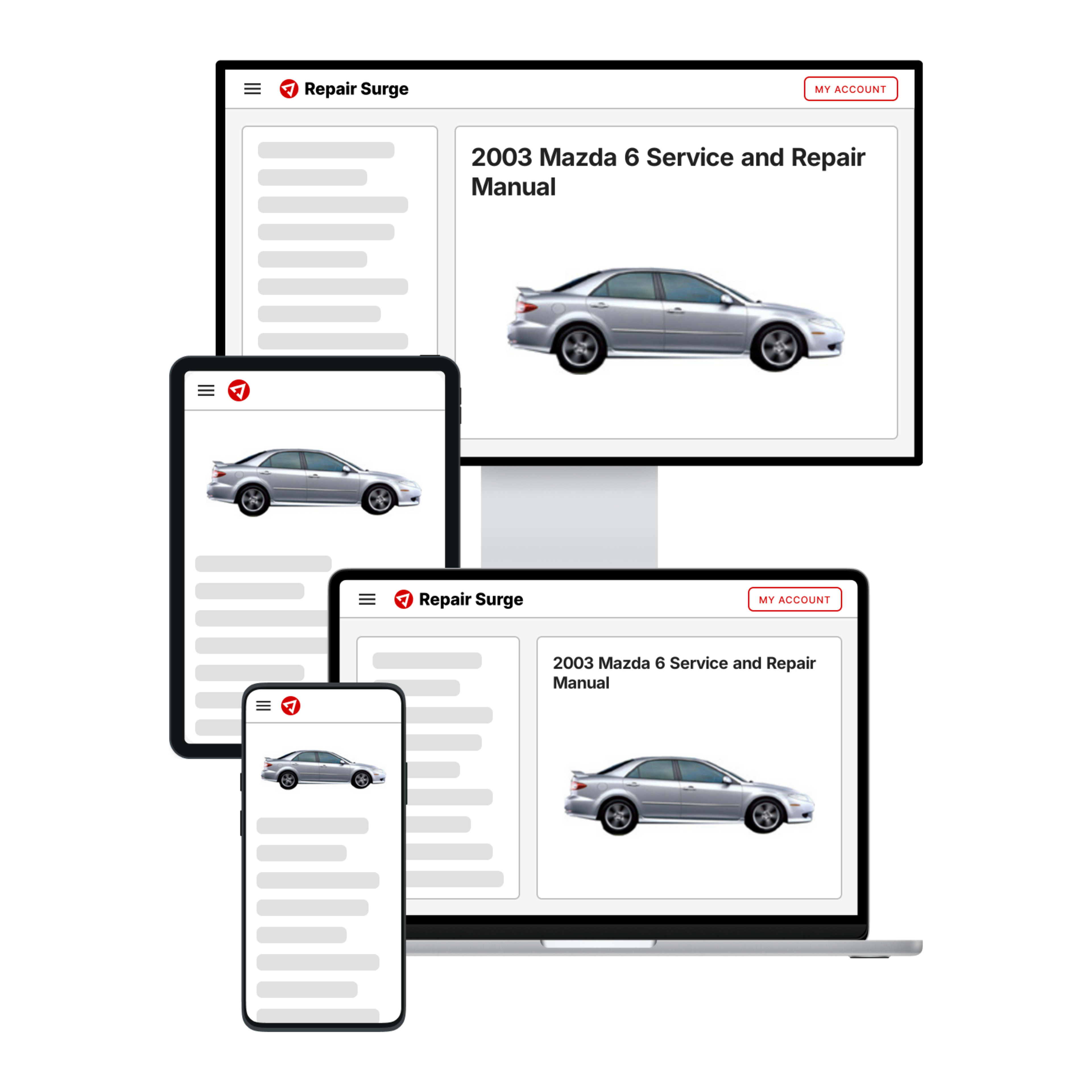 2003 Mazda 6 service and repair manual hero image