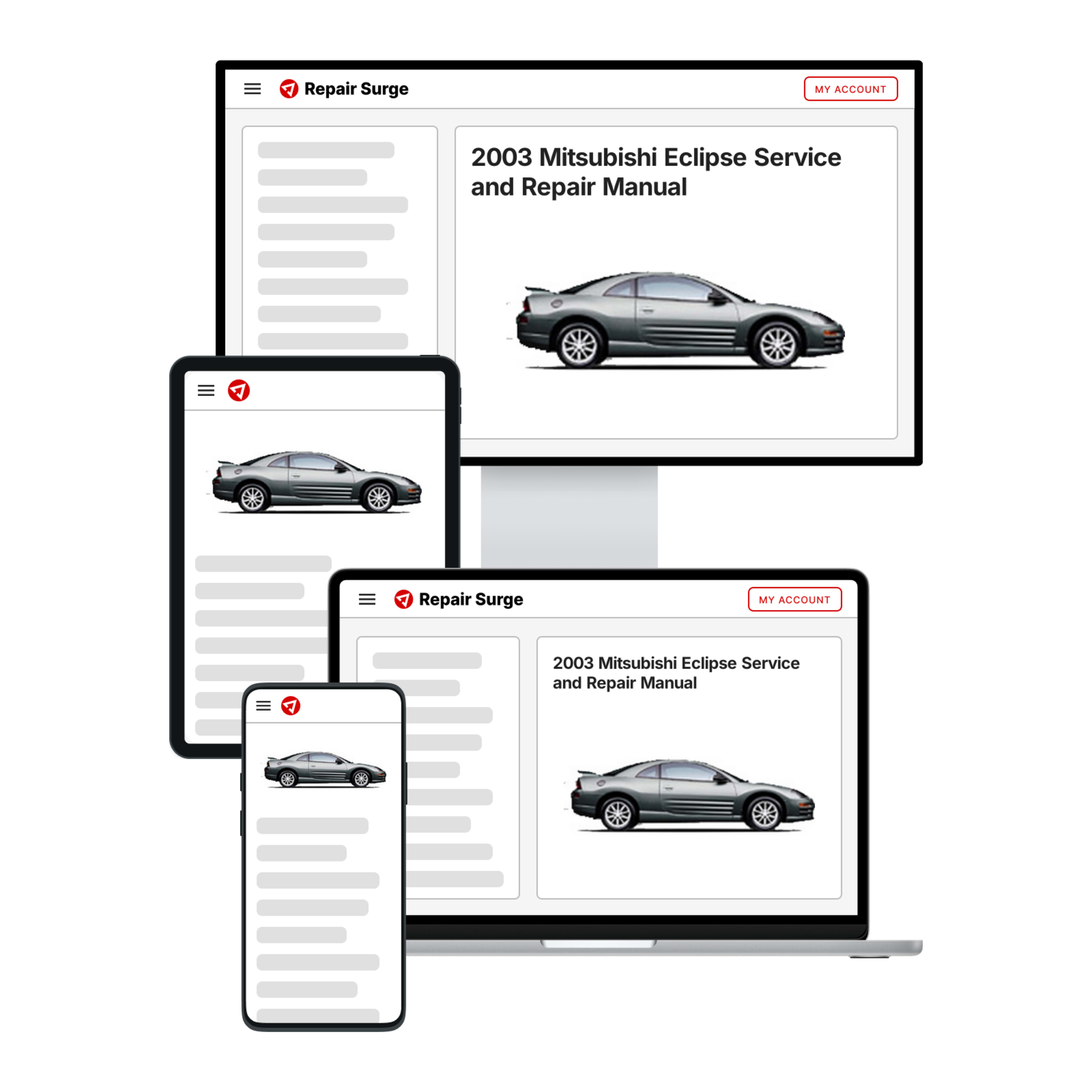 2003 Mitsubishi Eclipse service and repair manual hero image