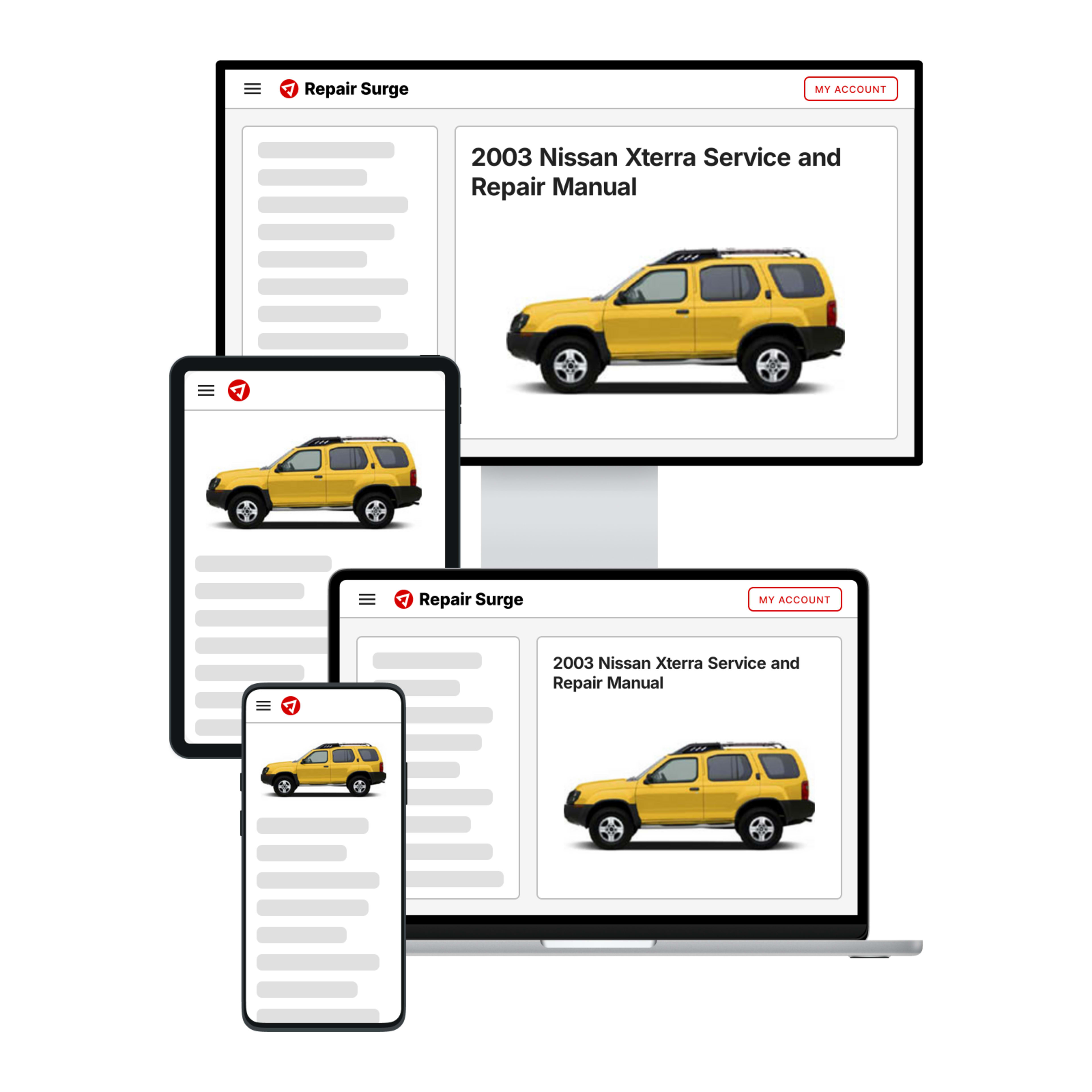 2003 Nissan Xterra service and repair manual hero image