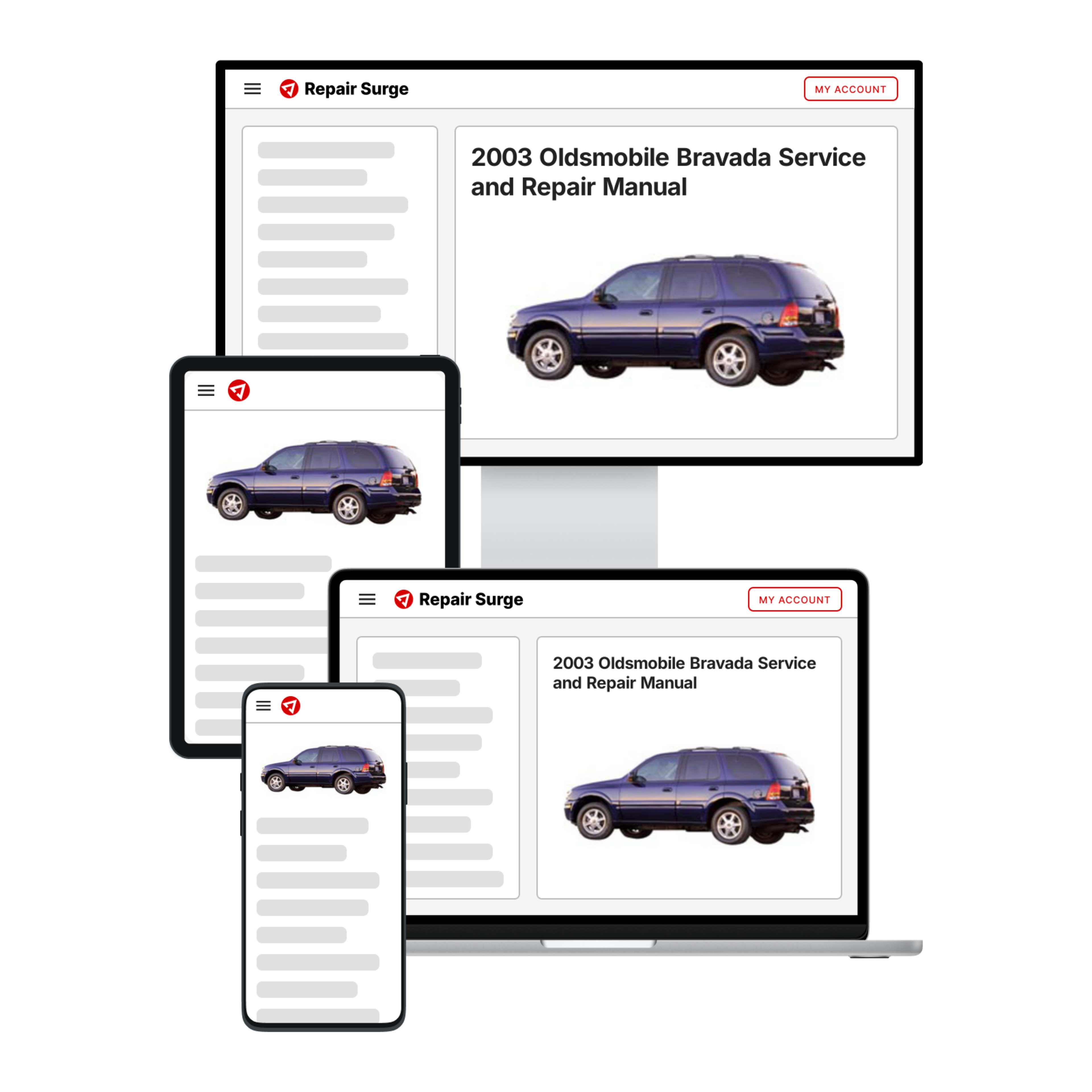 2003 Oldsmobile Bravada service and repair manual hero image
