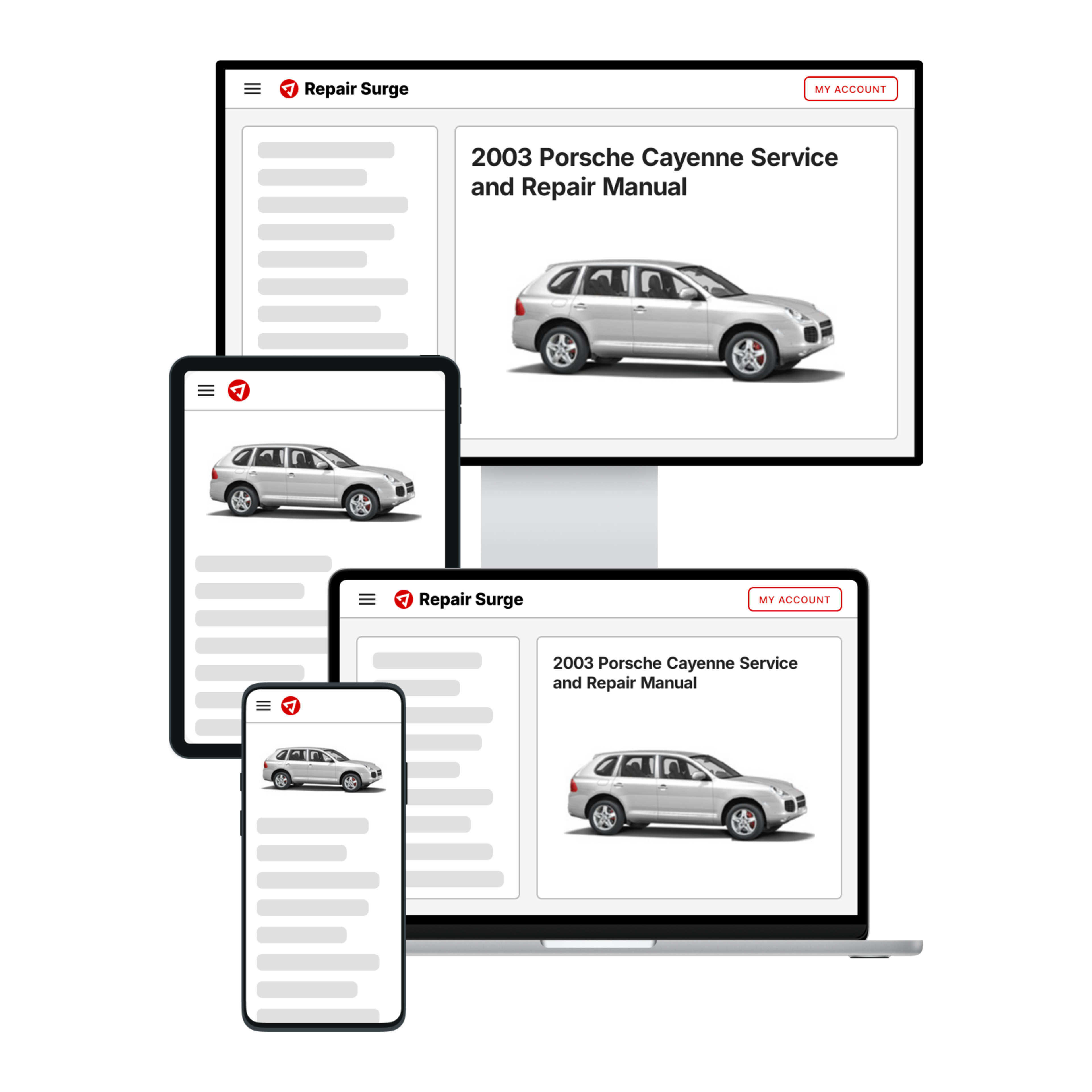 2003 Porsche Cayenne service and repair manual hero image