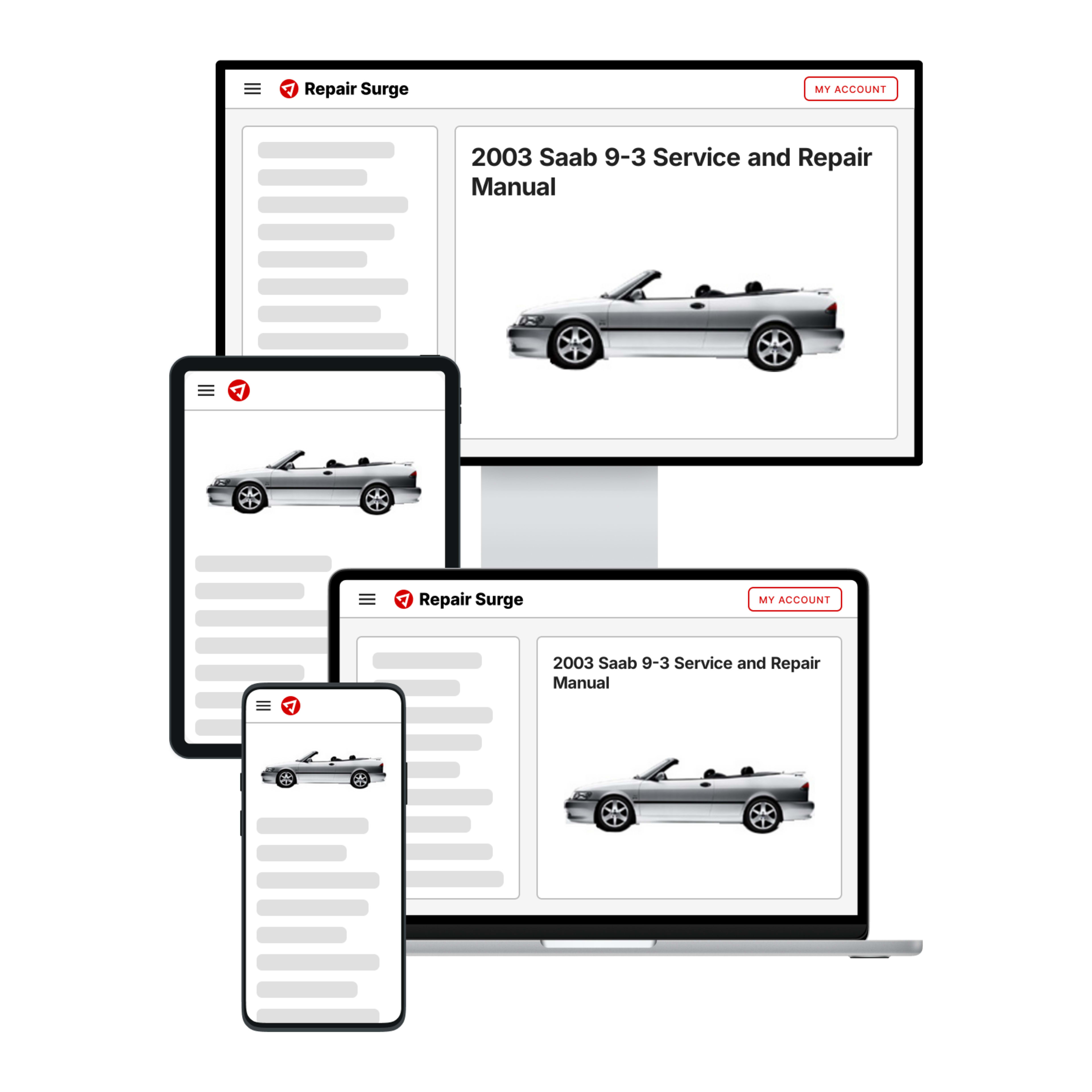 2003 Saab 9-3 service and repair manual hero image