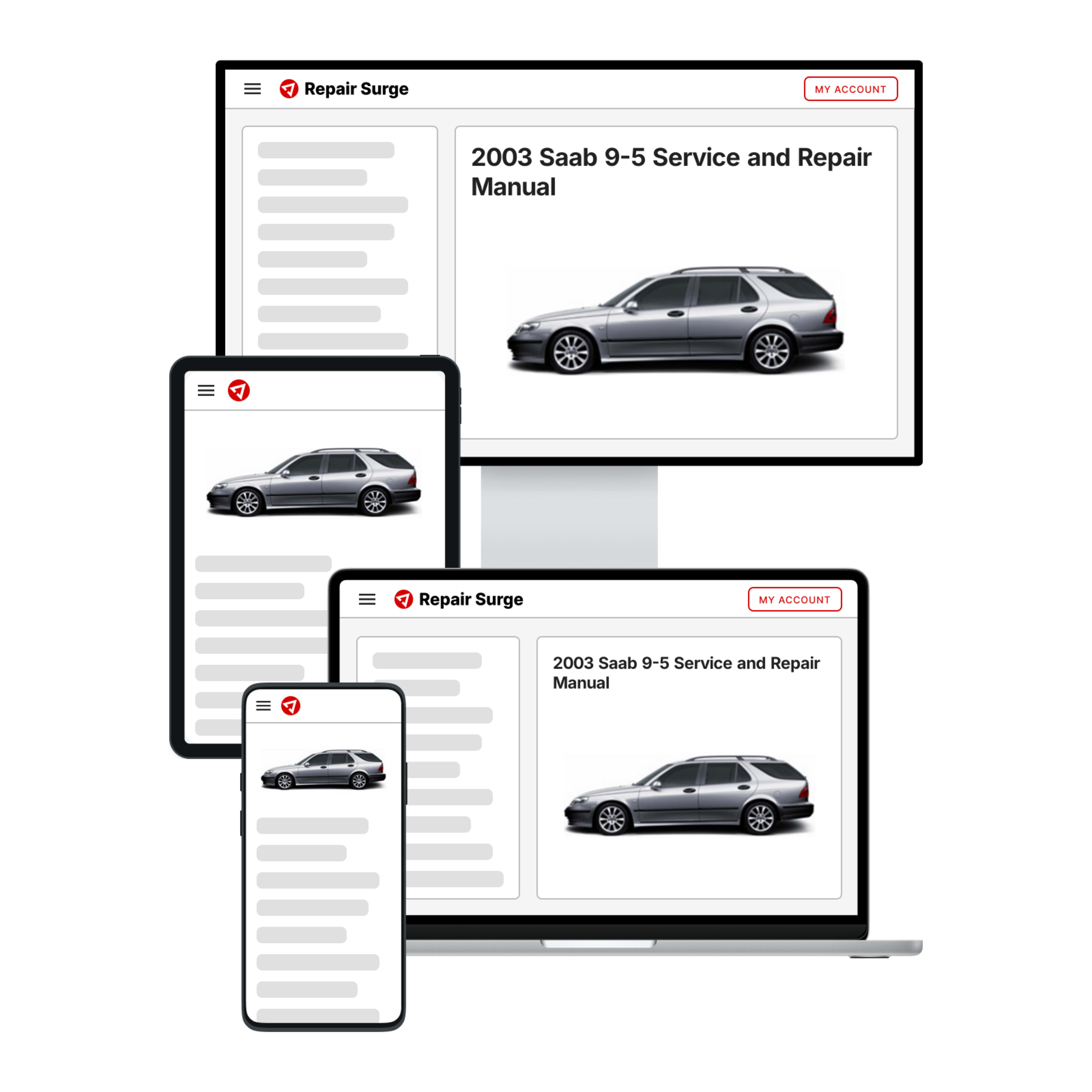 2003 Saab 9-5 service and repair manual hero image