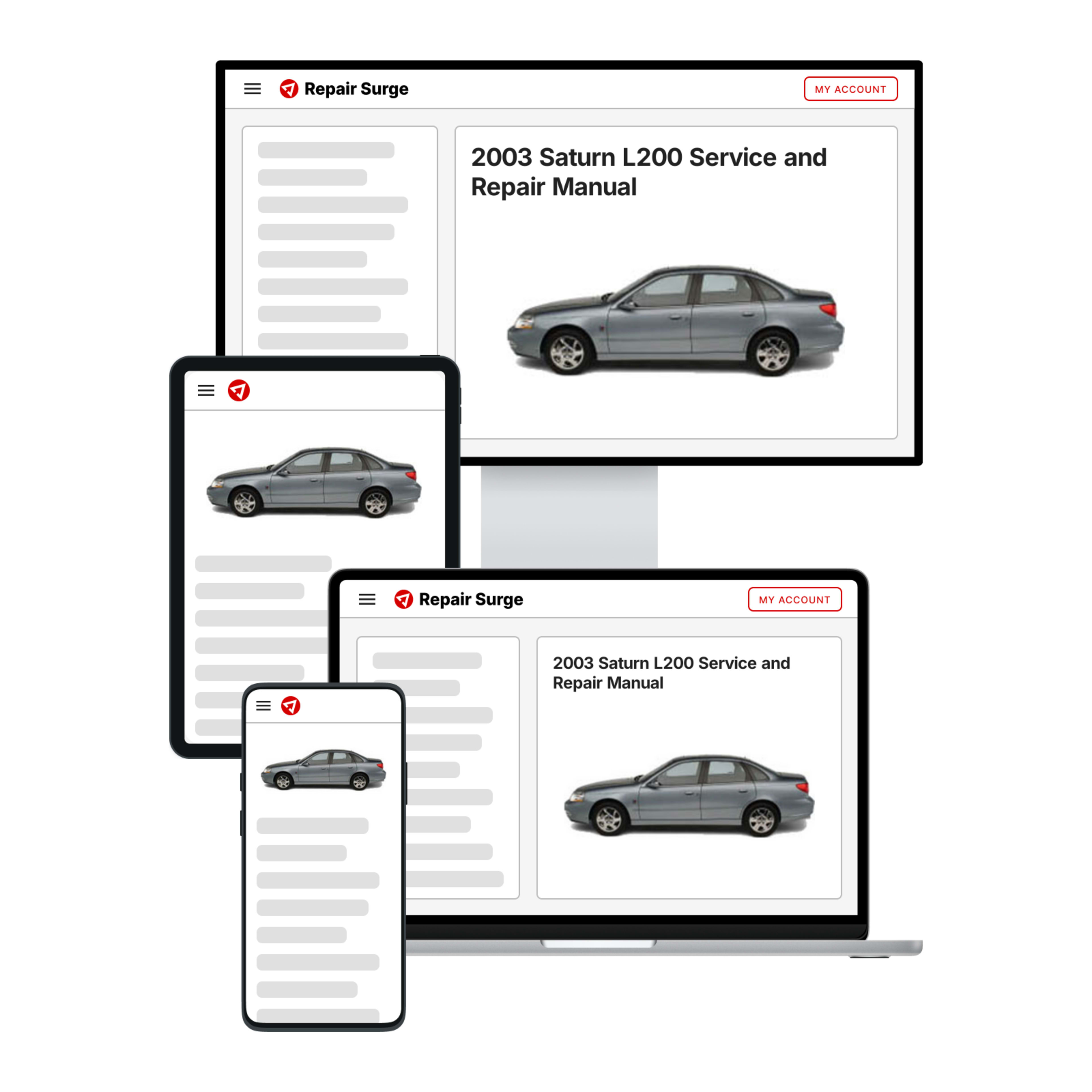 2003 Saturn L200 service and repair manual hero image