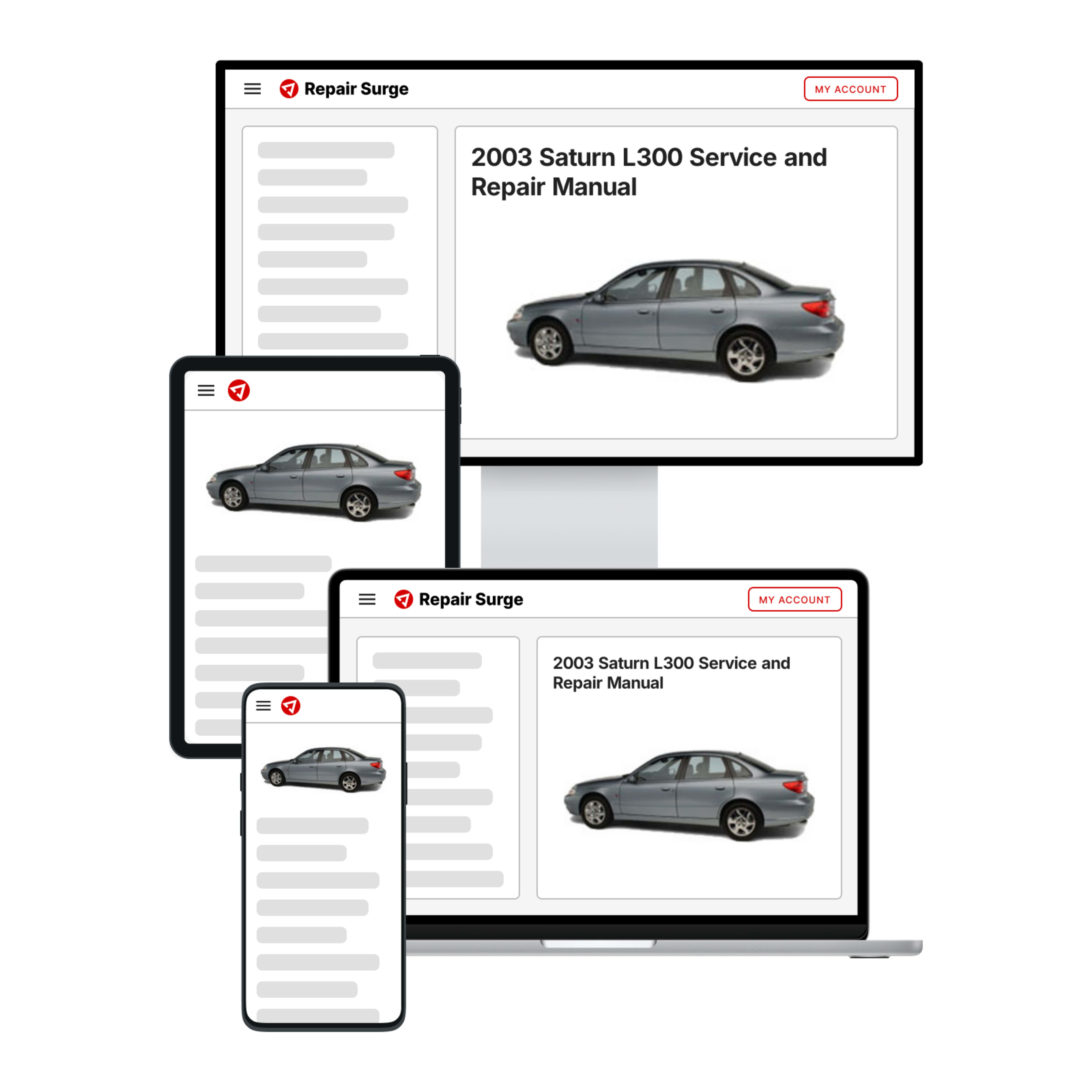 2003 Saturn L300 service and repair manual hero image