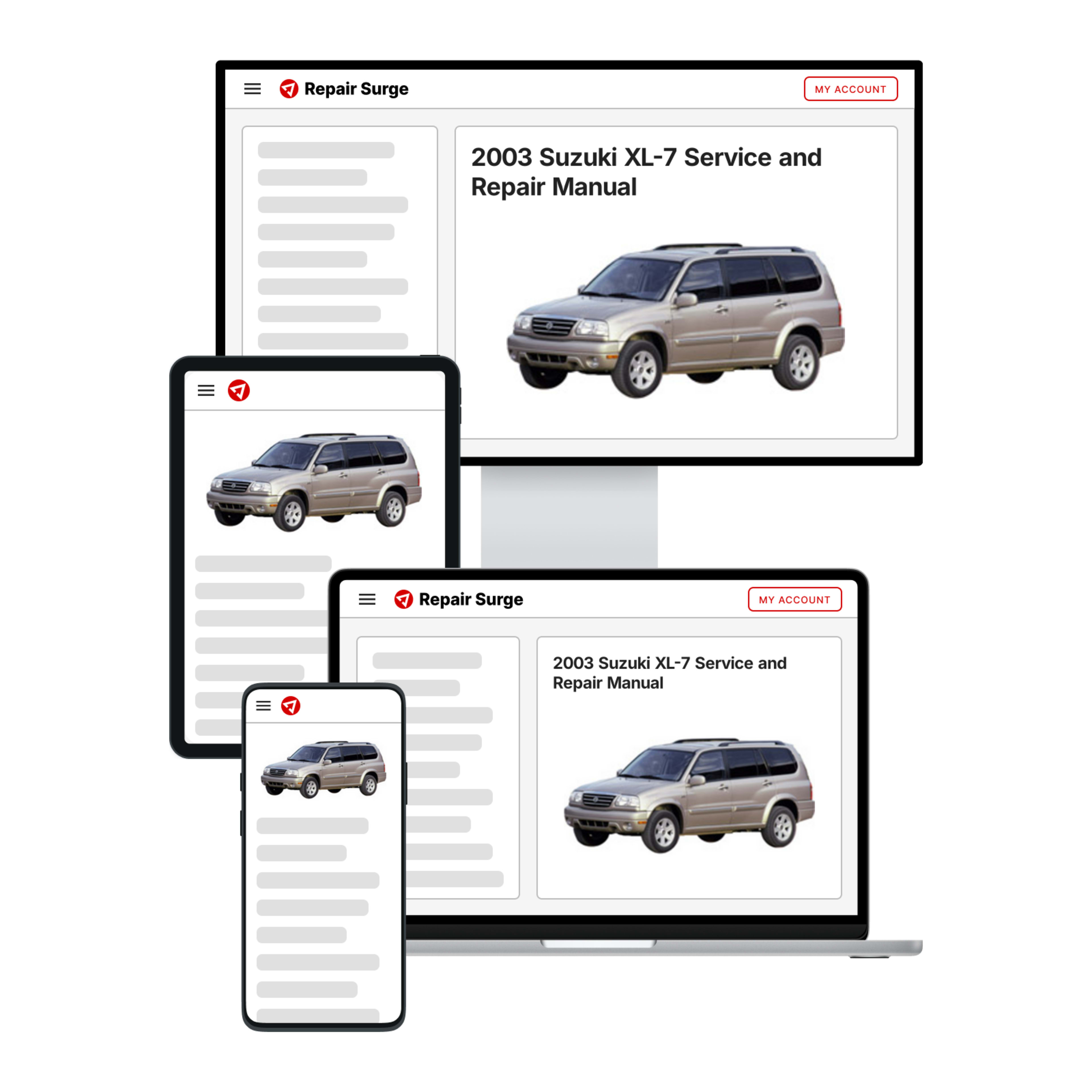 2003 Suzuki XL-7 service and repair manual hero image