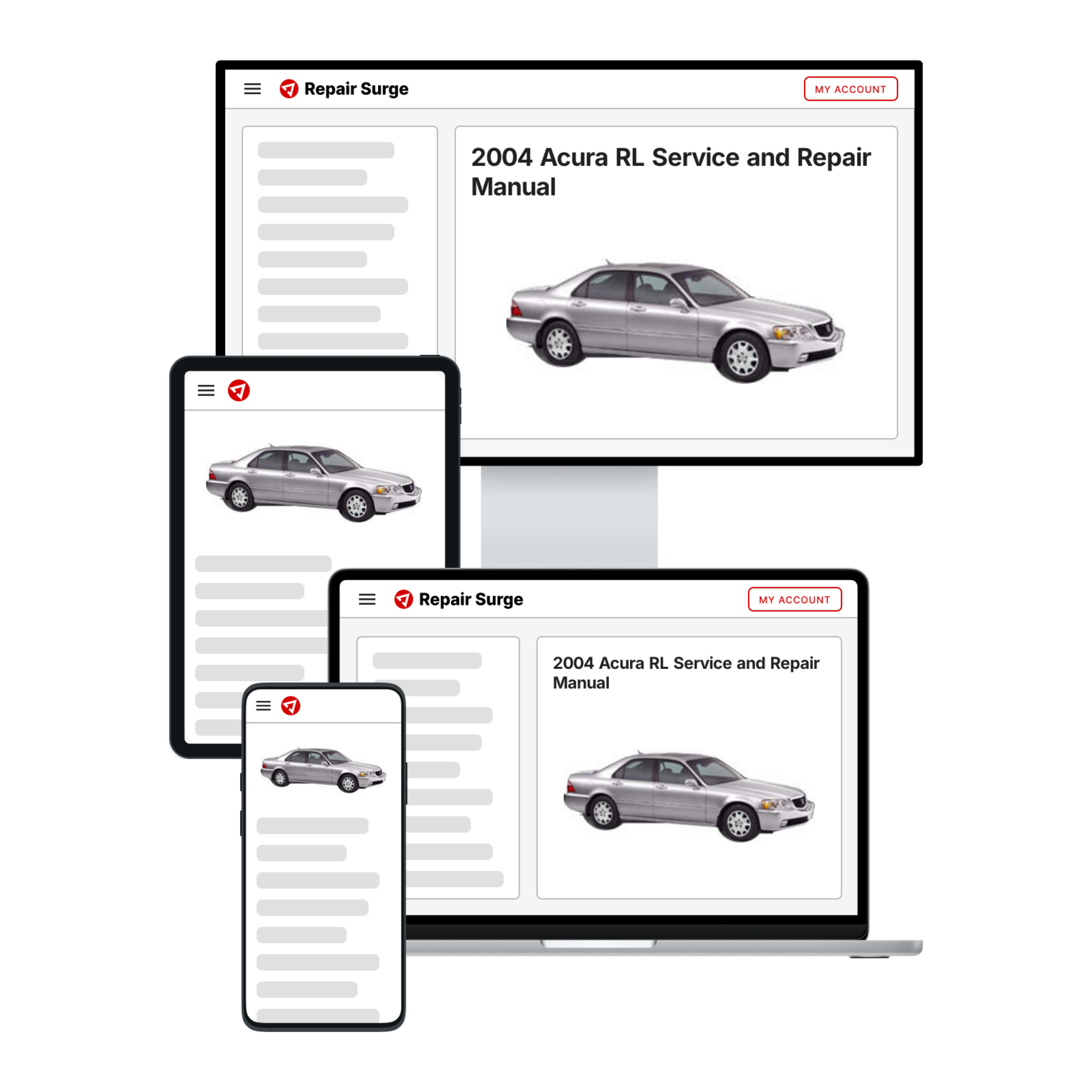2004 Acura RL service and repair manual hero image