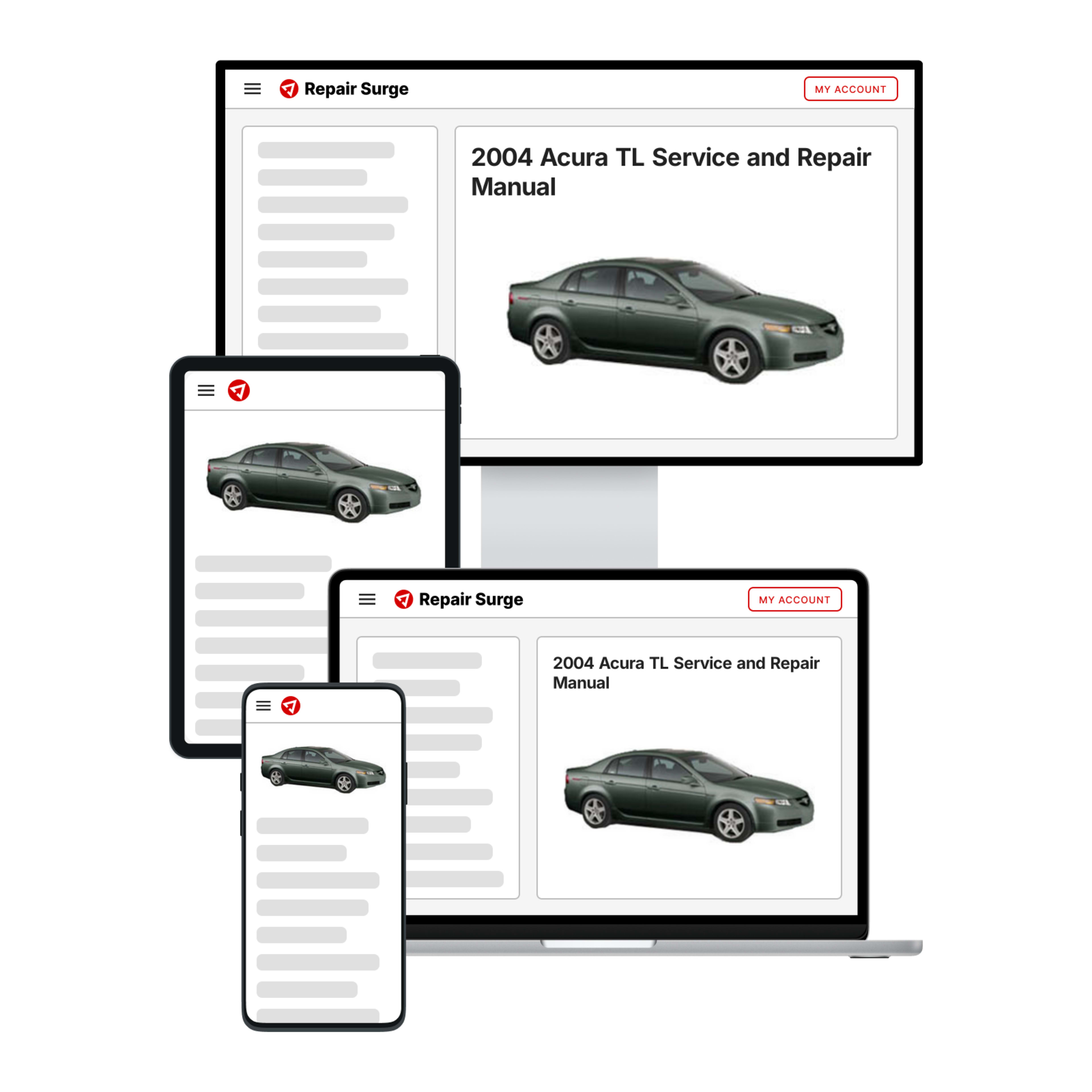 2004 Acura TL service and repair manual hero image