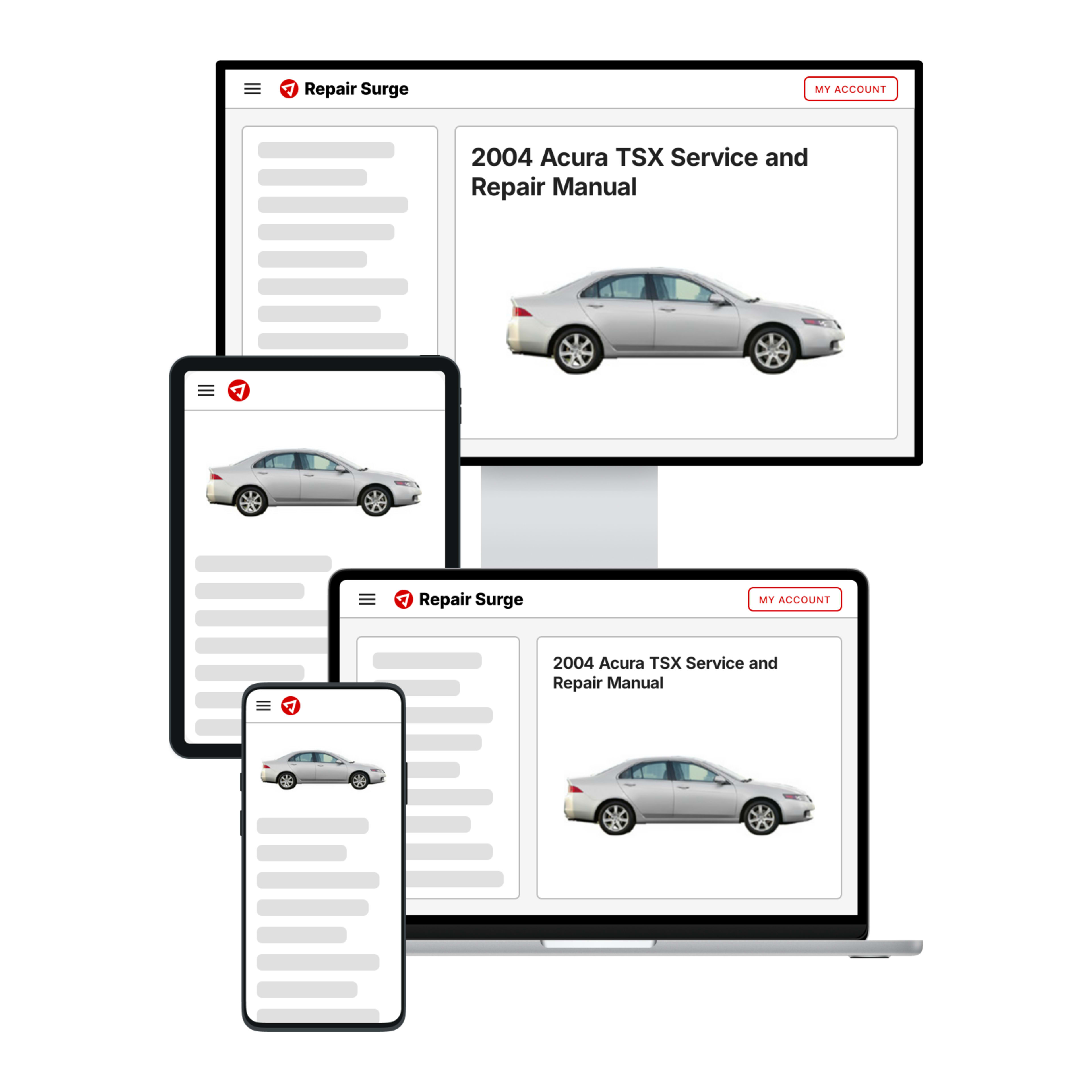 2004 Acura TSX service and repair manual hero image