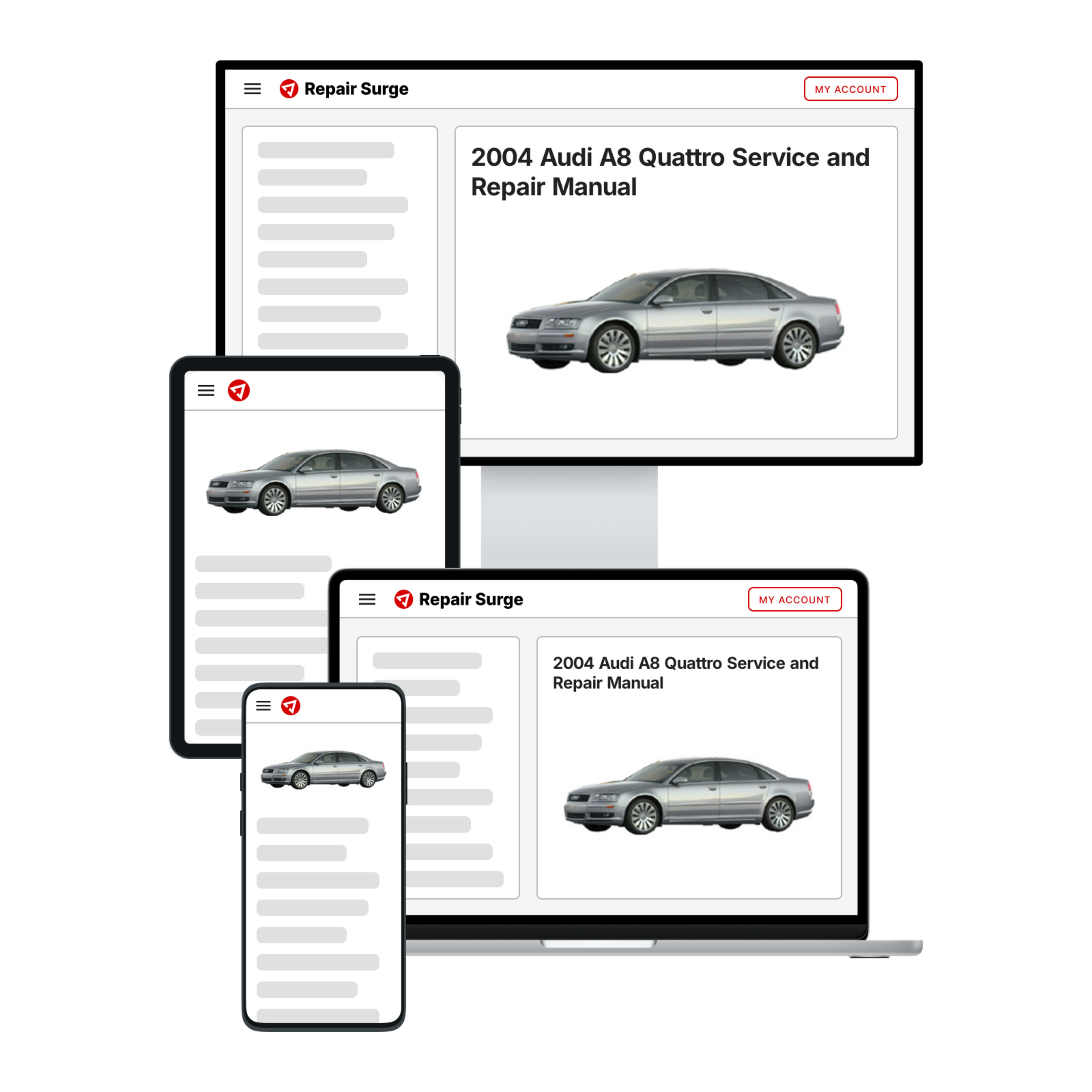 2004 Audi A8 Quattro service and repair manual hero image