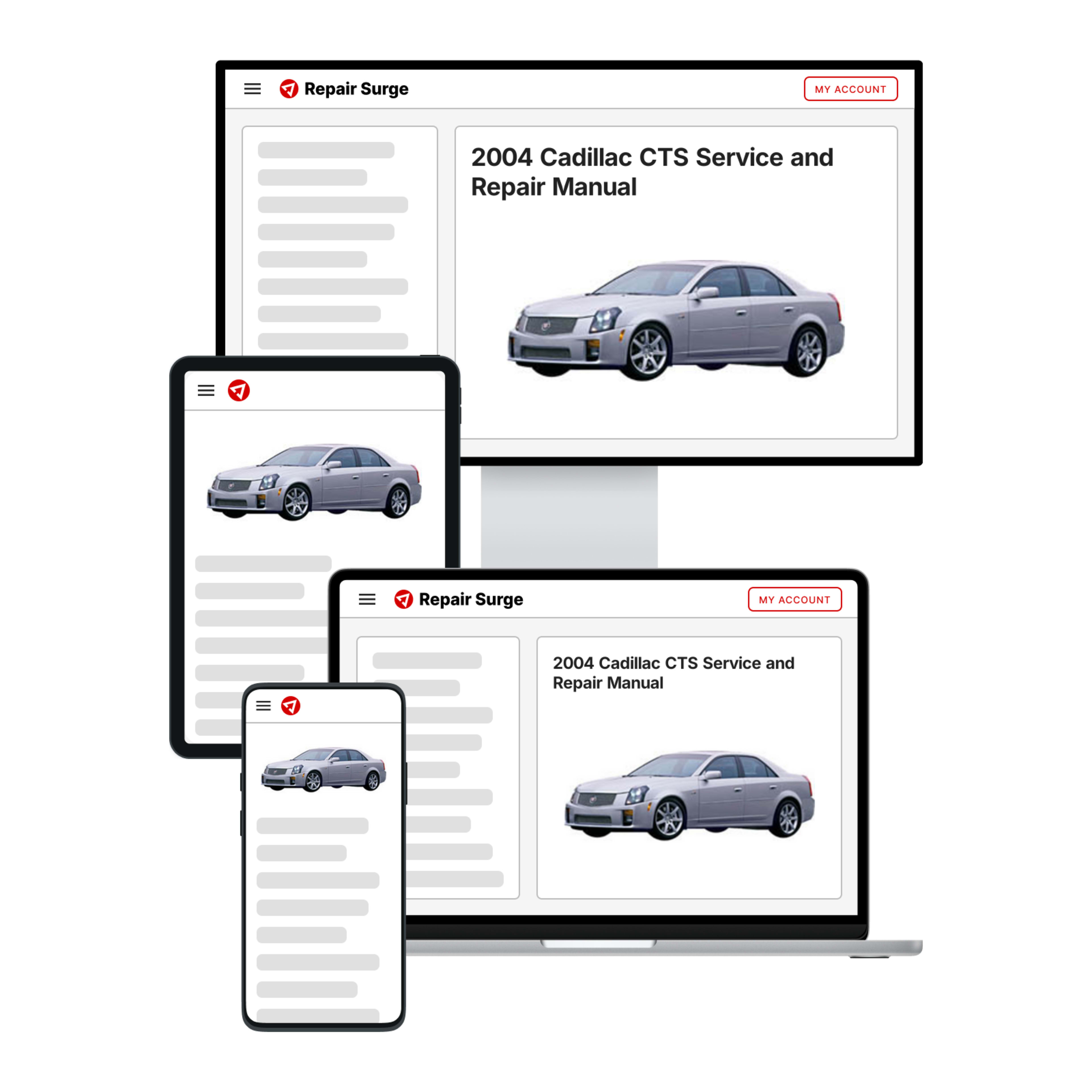 2004 Cadillac CTS service and repair manual hero image