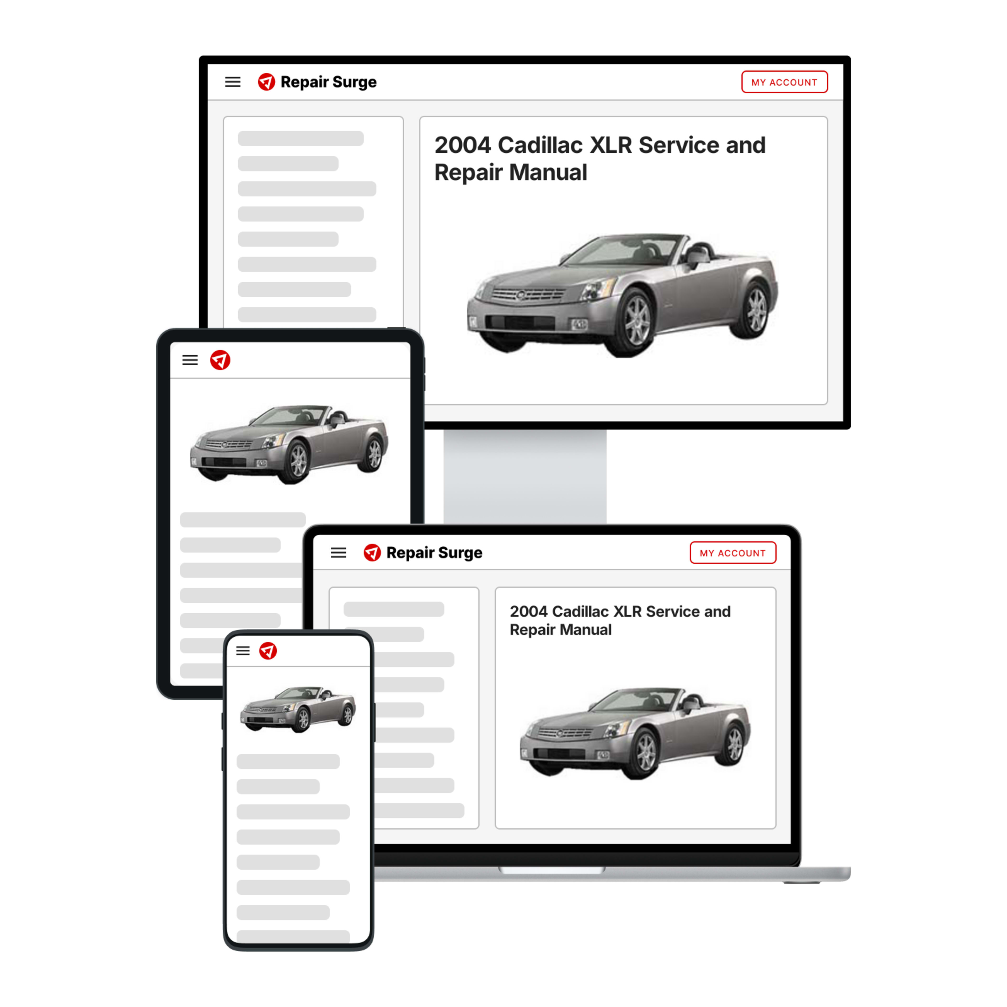 2004 Cadillac XLR service and repair manual hero image