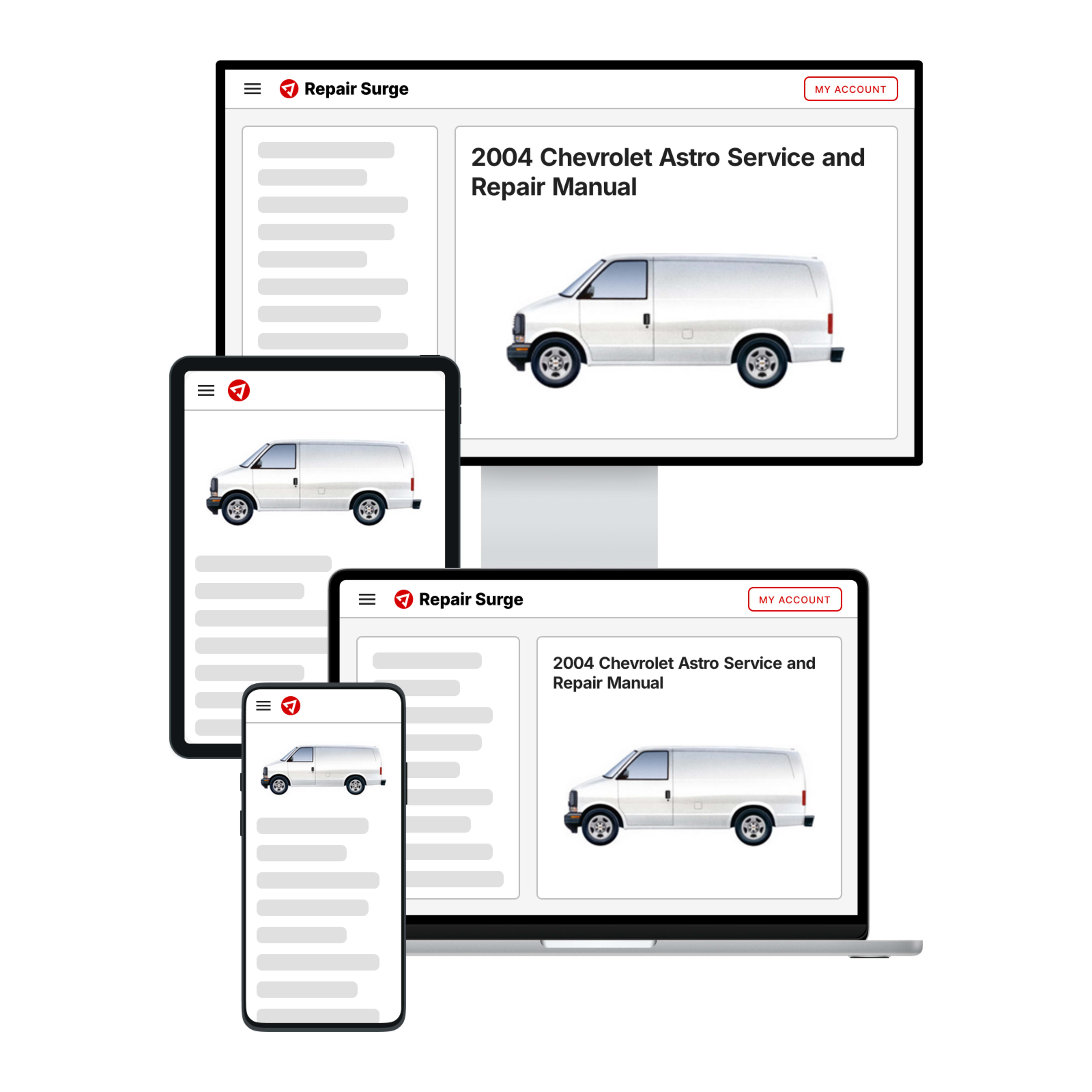2004 Chevrolet Astro service and repair manual hero image