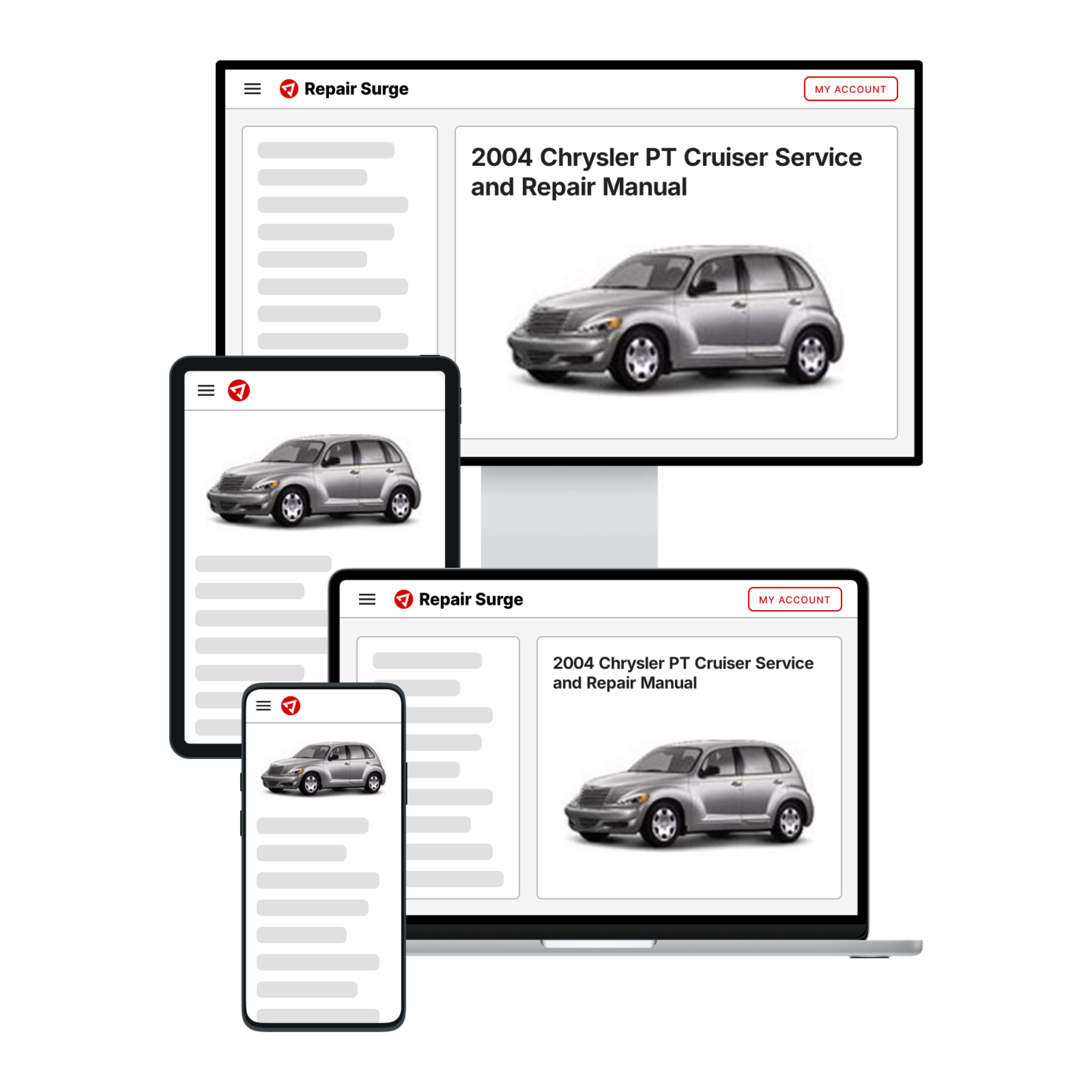 2004 Chrysler PT Cruiser service and repair manual hero image